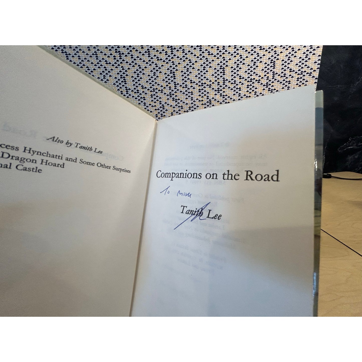 SIGNED - Companions On The Road - Tanith Lee - UK Edition - Hardcover