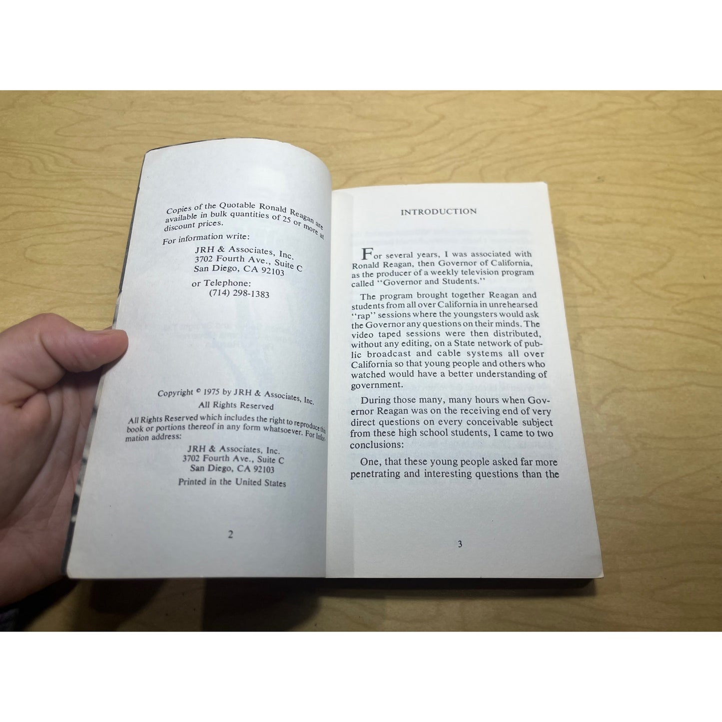 The Quotable of Ronald Reagan - Ed. Joseph R. Holmes - JRH Books - Paperback