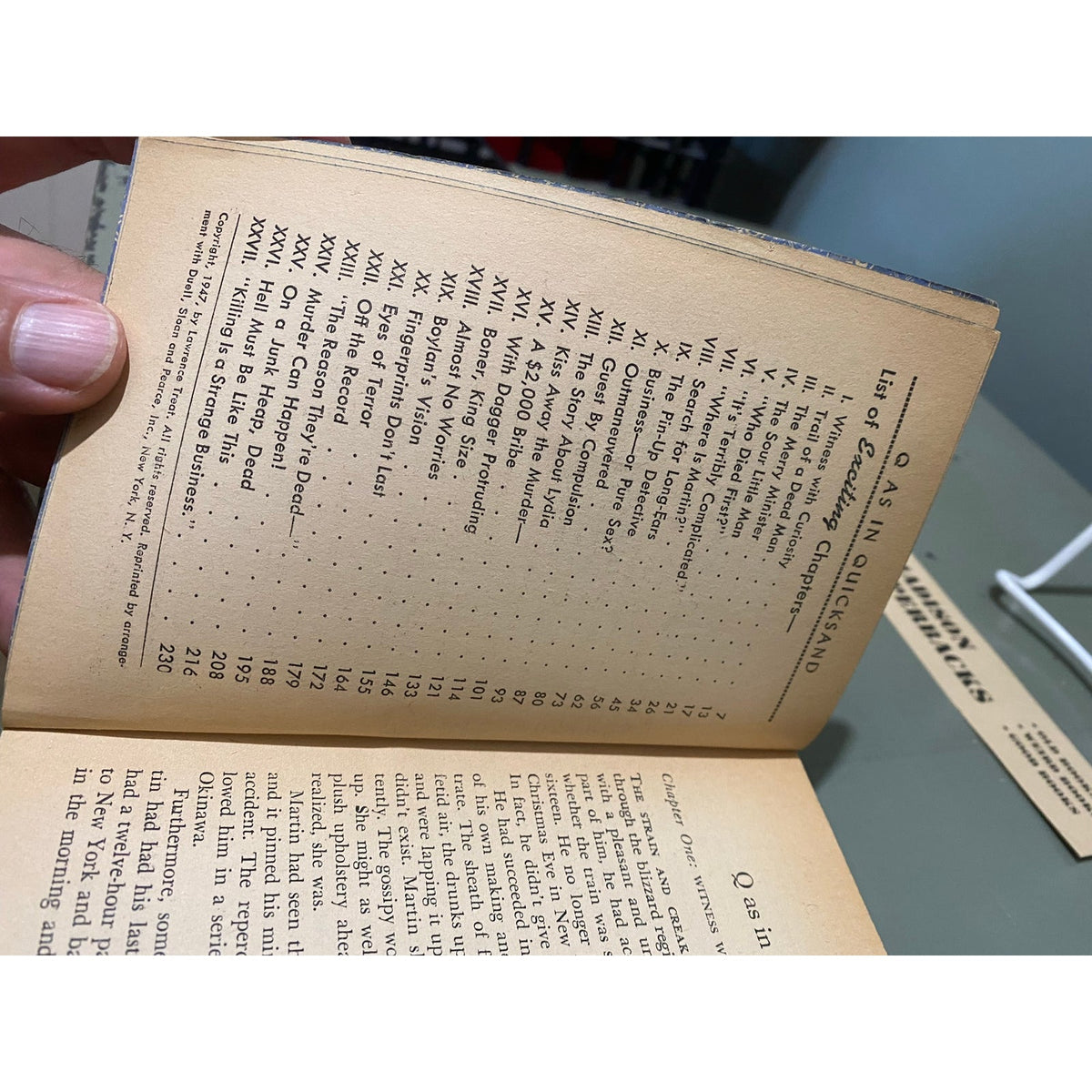 "Q" as in Quicksand - Lawrence Treat - Dell 301 - Mapback - Vintage Paperbacks