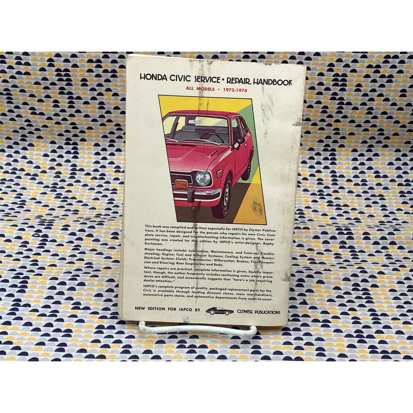 Honda Civic Service/Repair Handbook: All Models 1973-1974 - Clymer Publications - Vintage Paperback Book - Clymer Publications Edition