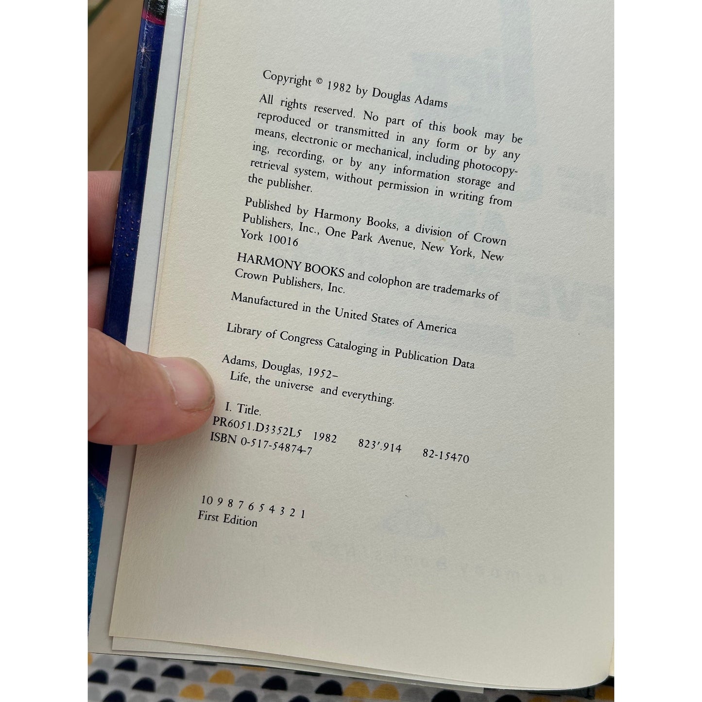 Life, the Universe and Everything - Douglas Adams - Harmony Books - First Editio