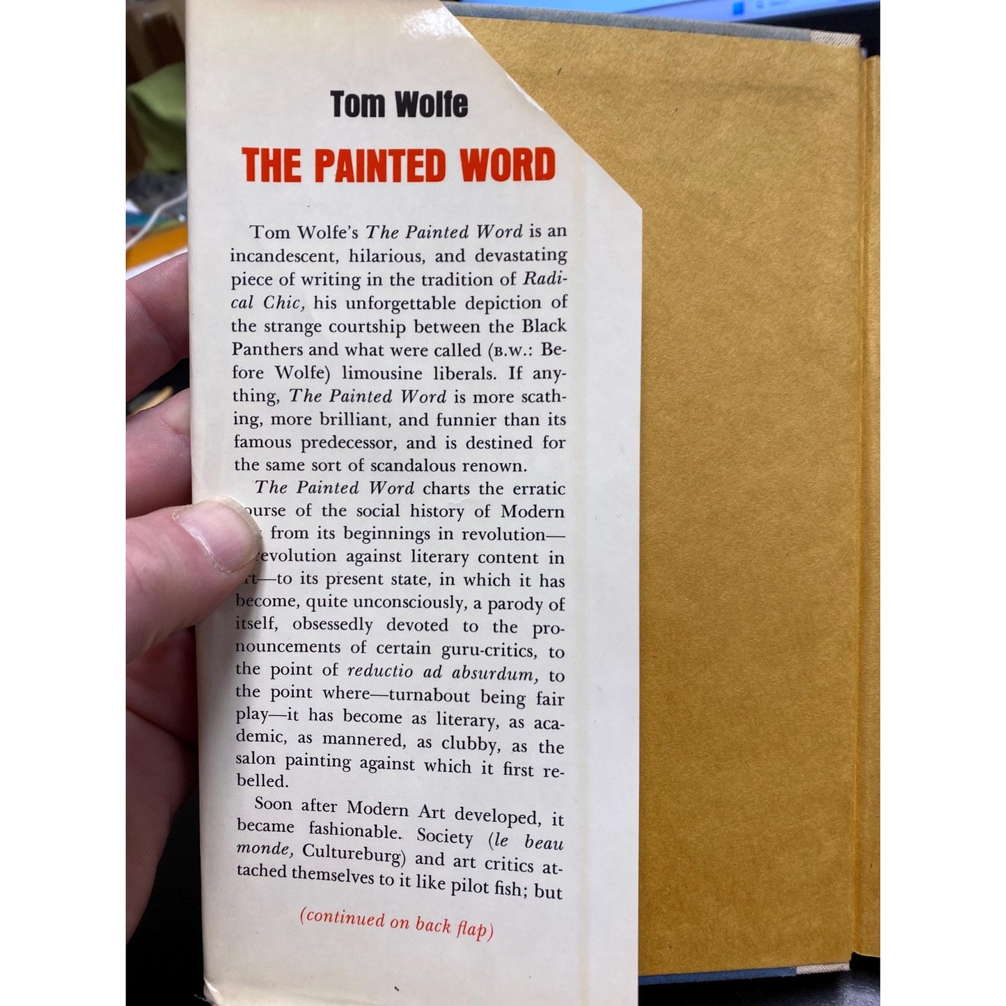 The Painted Word - Tom Wolfe - Hardcover - Farrar, Straus and Giroux - 1st Edition 1st Printing