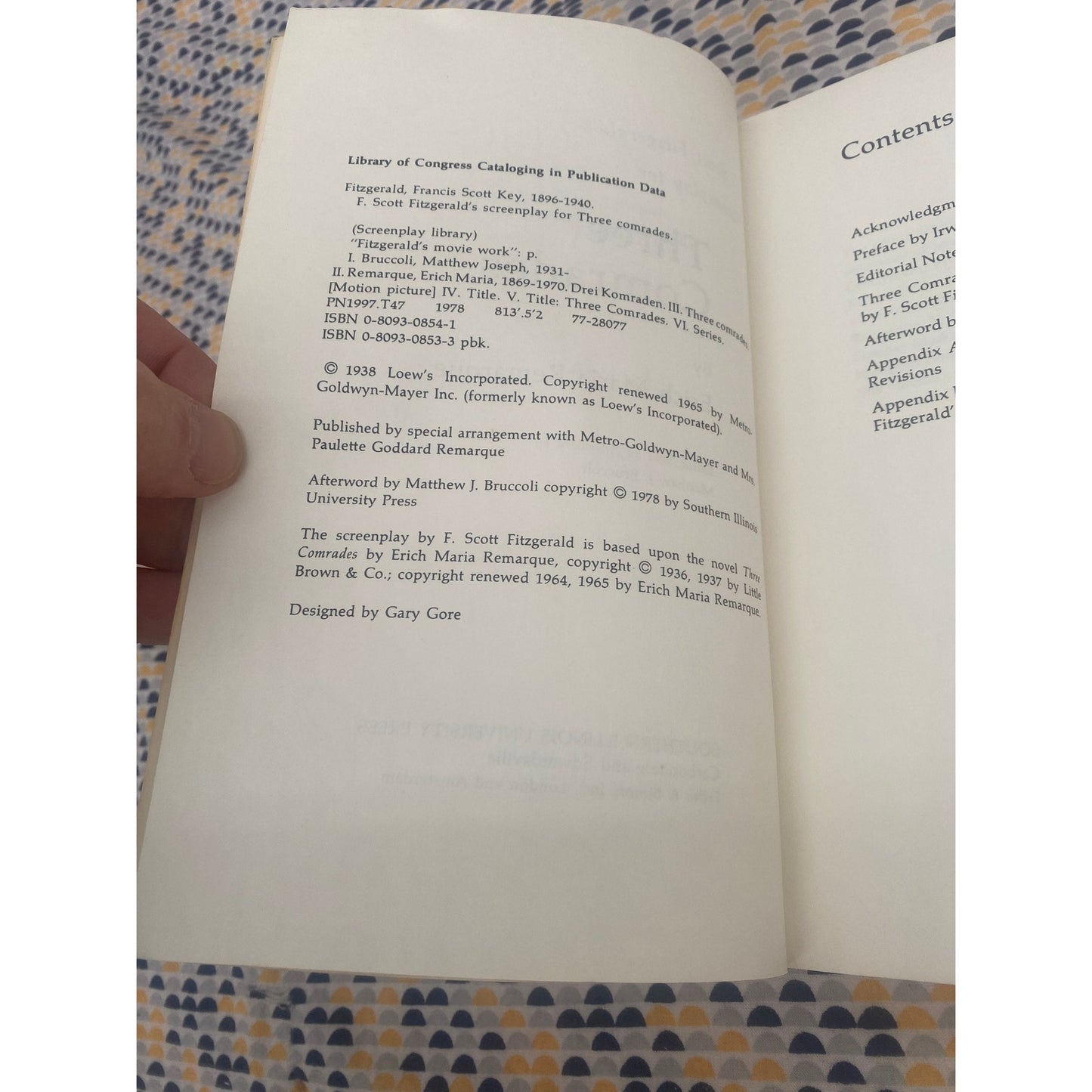 Three Comrades - F. Scott Fitzgerald's Script - Erich Maria Remarque