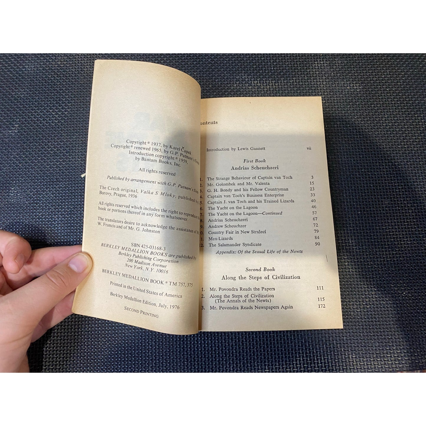 War With the Newts - Karel Capek - Vintage Paperback Book - Berkley Edition