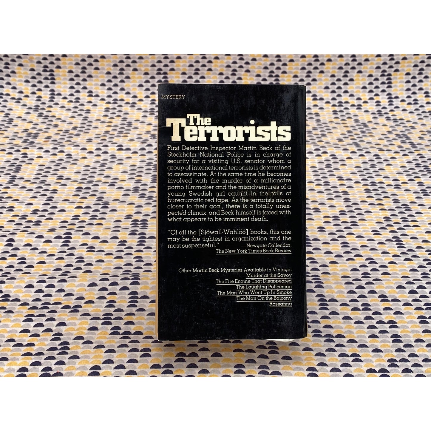 The Terrorists - Maj Sjowall and Per Wahloo - Martin Beck Mystery - Vintage Paperback Book