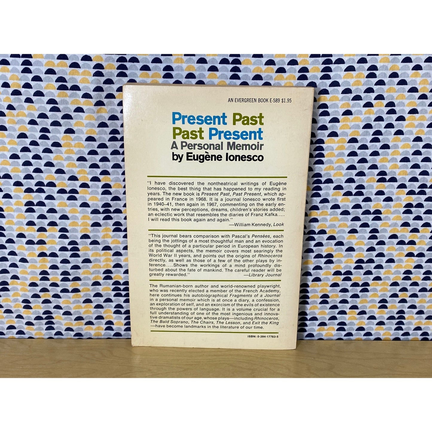 Present Past Past Present - A Personal Memoir - Eugene Ionesco Evergreen Books