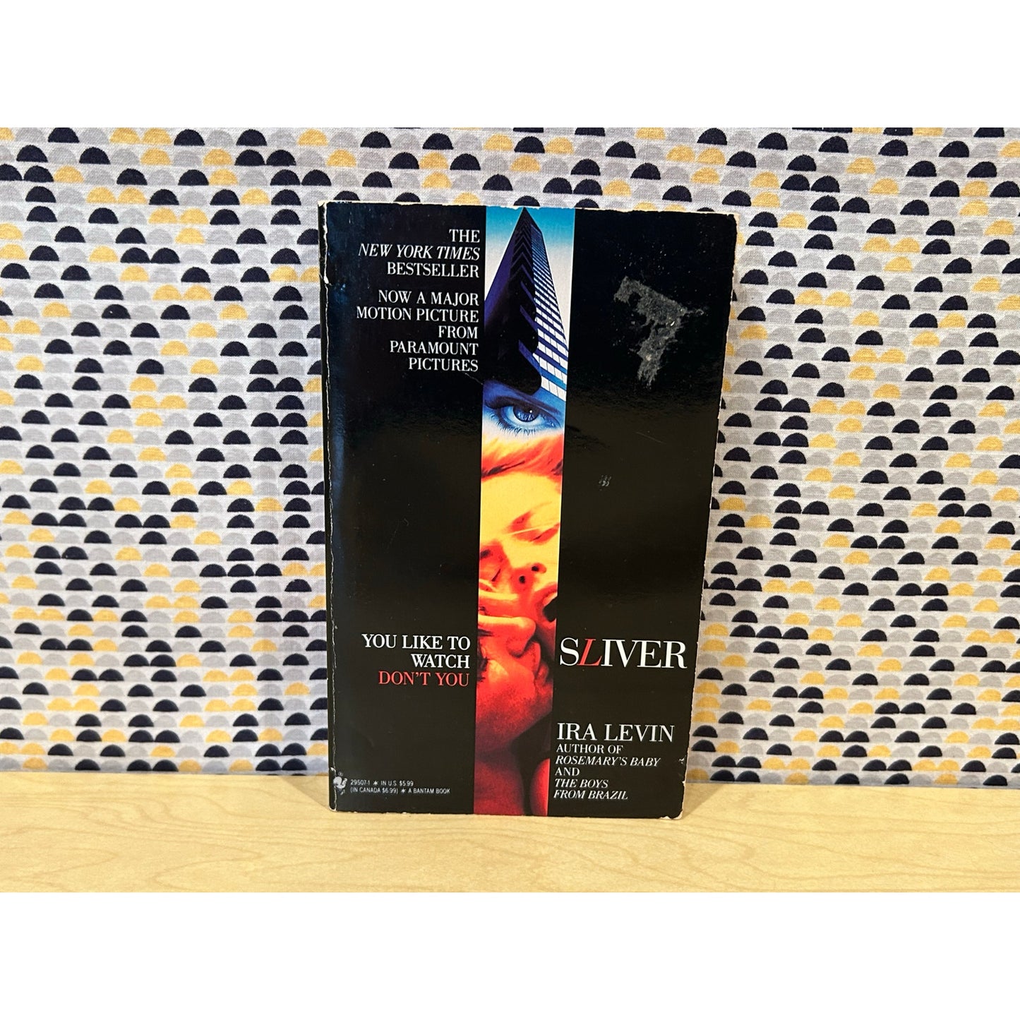 Sliver - Ira Levin - Movie Tie In Edition - Vintage Paperback - Bantam Edition
