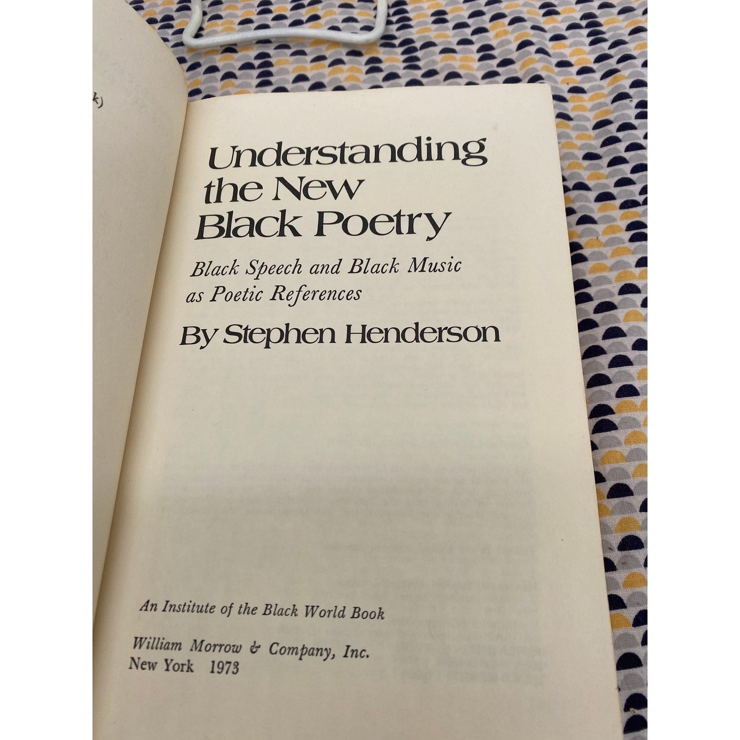 Understanding the New Black Poetry - Black Speech & Music as Poetic Reference