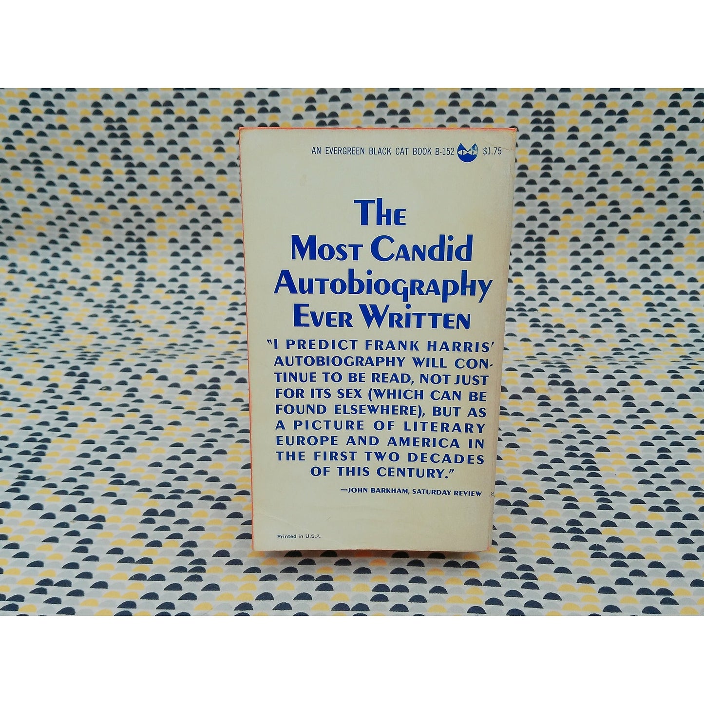 My Life & Loves - Frank Harris - Vintage Paperback Book - Grove Press Edition