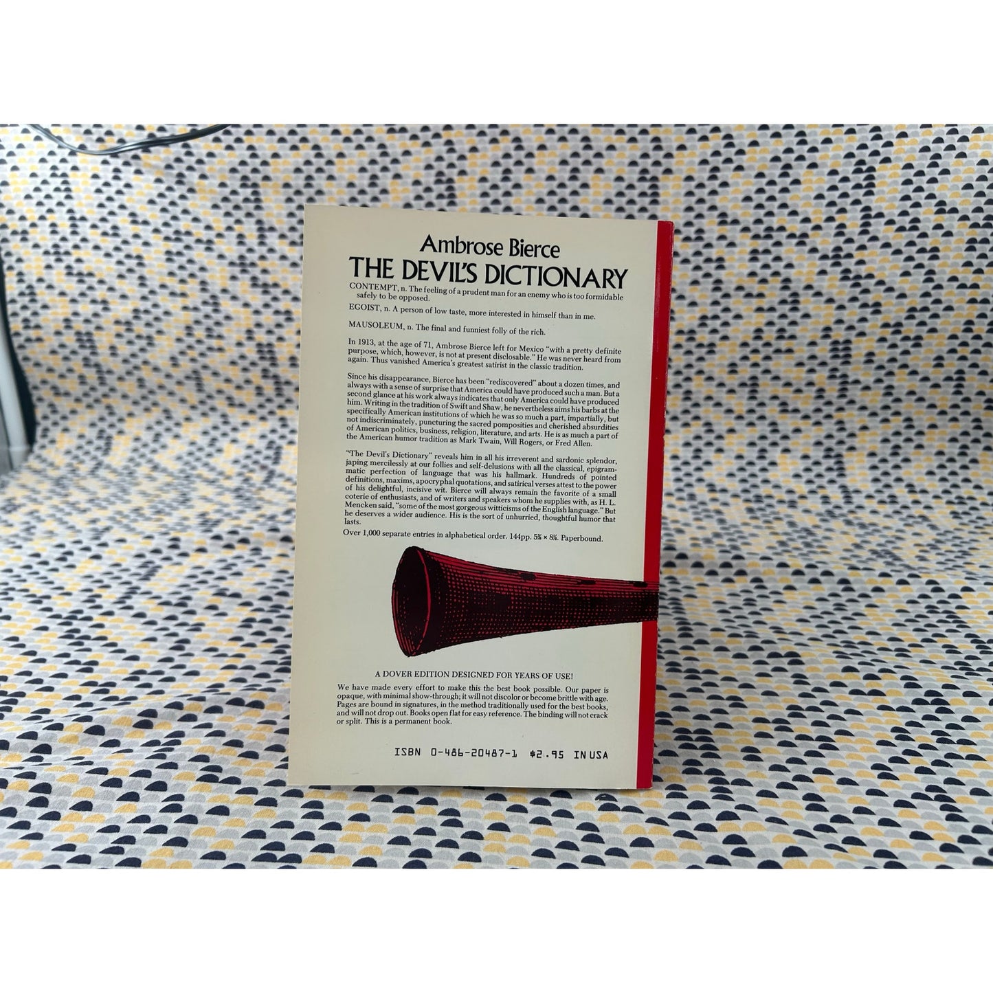 The Devil's Dictionary - Ambrose Bierce - Vintage Paperback Book - Dover Publications, Inc. Edition