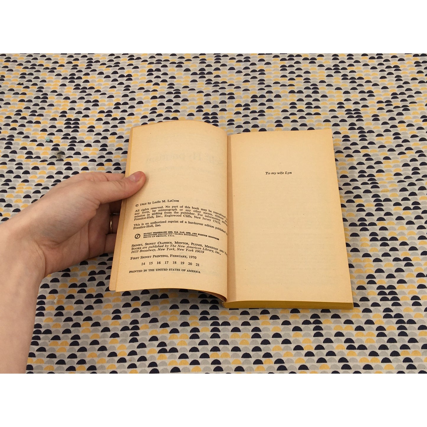 Self Hypnotism, the Technique and its Use in Daily Life - Leslie M. LeCron - Signet - Paperback