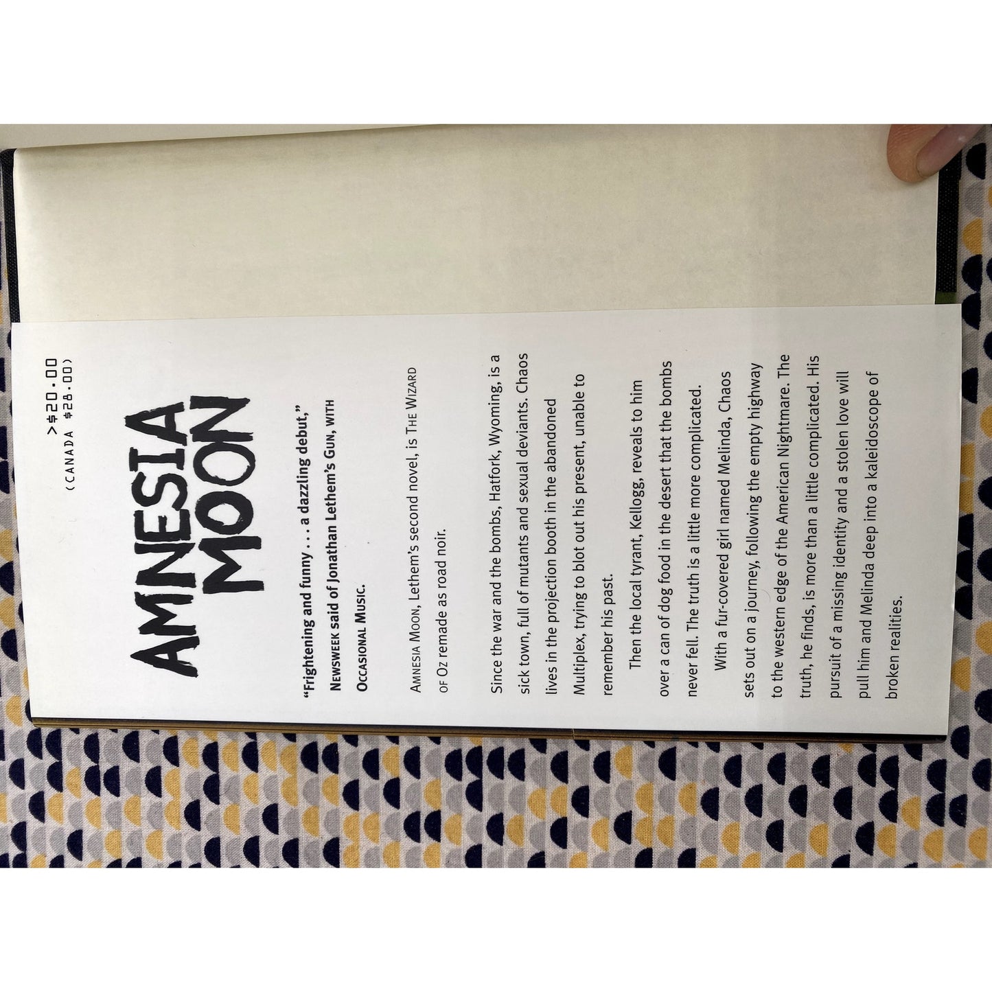 Amenisa Moon - Johnathan Lethem - Harcourt & Brace - Hardcover- 1st Ed 1st Print