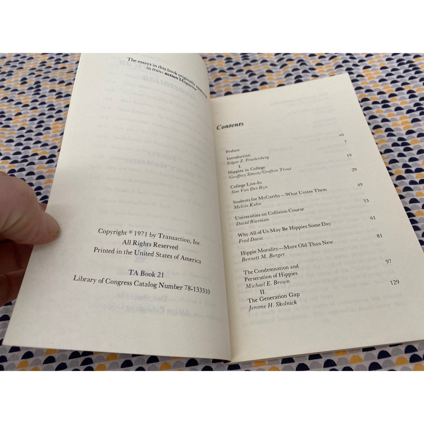 The Anti-American Generation - Edgar Z. Friedenberg - 1971 Transaction Books