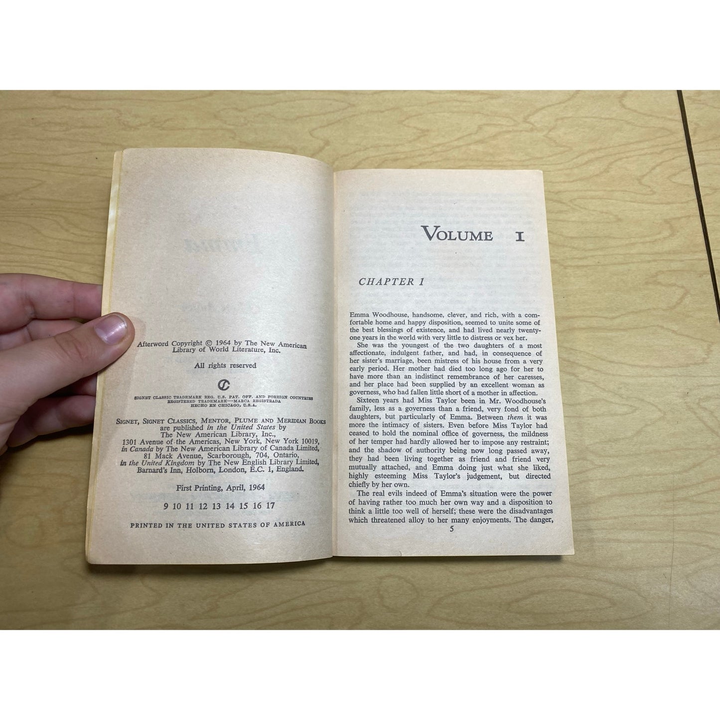 Emma - Jane Austen - Vintage Paperback Book - Campus Classic Edition