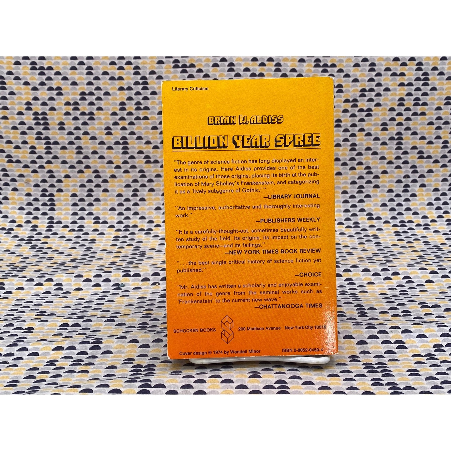 Billion Year Spree - Brian W. Aldiss - Vintage Paperback- Schocken Books Edition