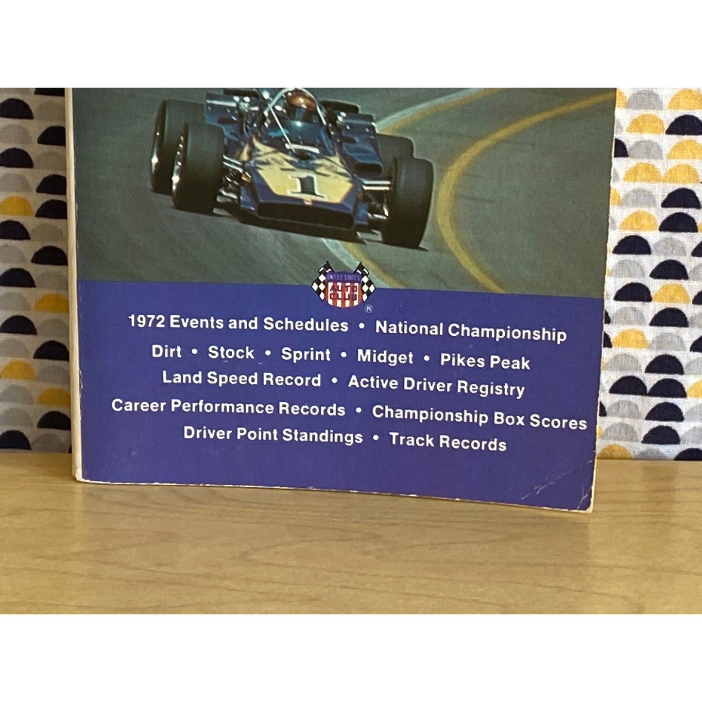 1972 Official USA Auto Racing Yearbook - Vintage Paperback Book - Fawcett Gold Medal Edition