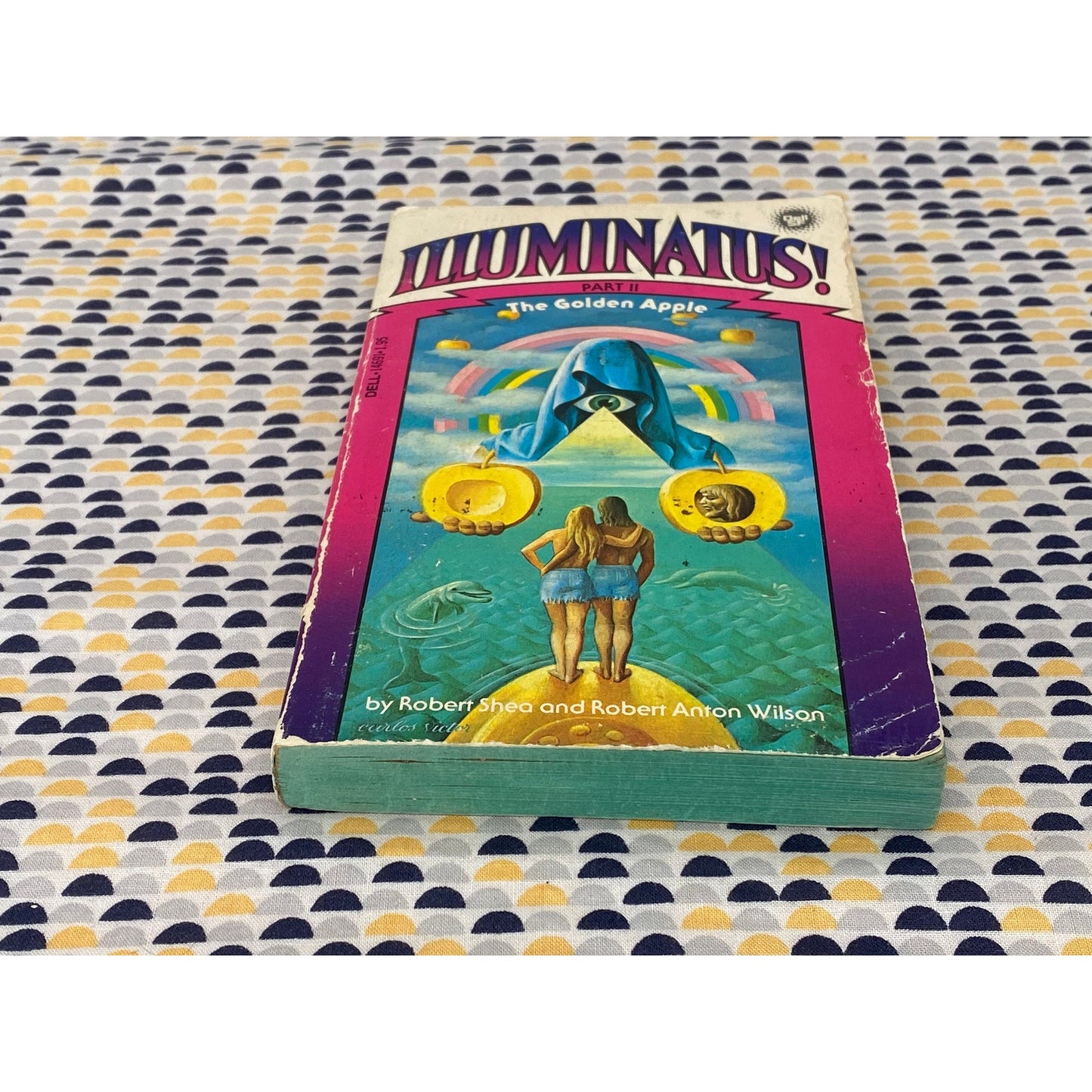 Illuminatus! - Part II The Golden Apple - Robert Shea and Robert Anton Wilson - Vintage Paperback Book - Dell Science Fiction Edition