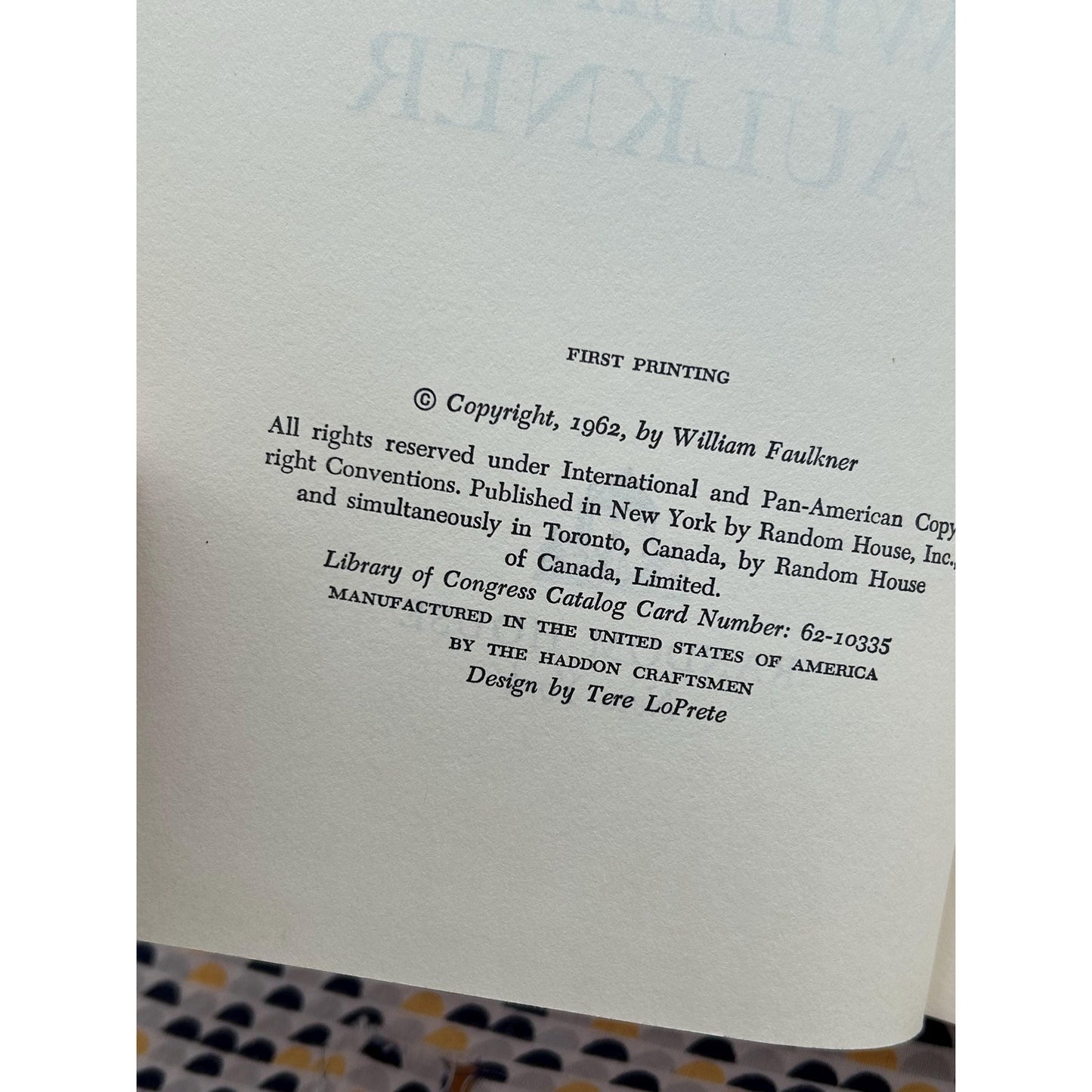The Reivers - William Faulkner - Hardcover - Random House Edition - 1st Edition