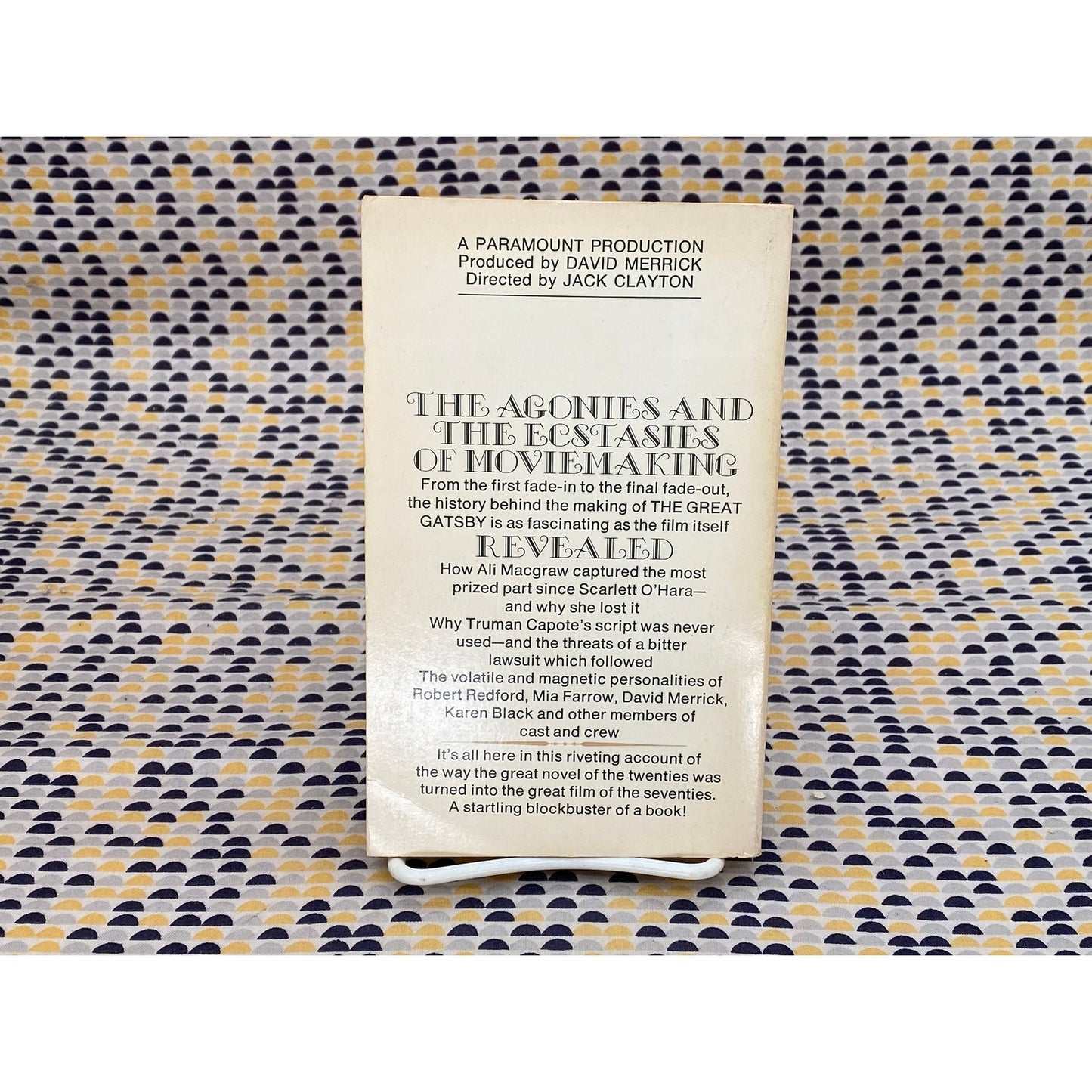 Filming The Great Gatsby - Bruce Bahrenburg - Vintage Paperback Book - Berkley Medallion Edition