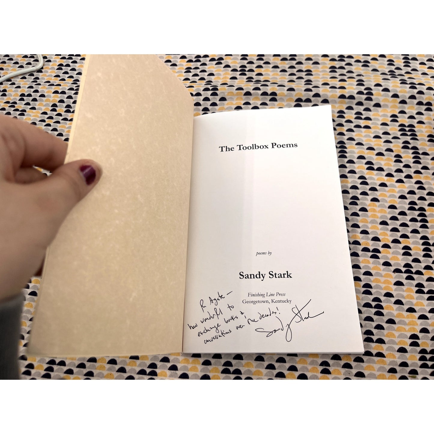 SIGNED COPY - The Toolbox Poems - Sand Stark - Finishing Line Press - Paperback