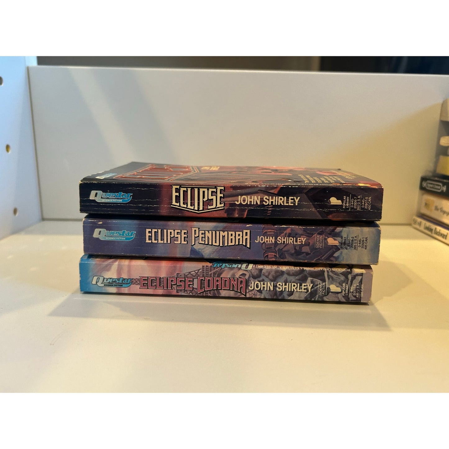 John Shirley - Song Called Youth Trilogy - Eclipse Penumbra Corona - 3 book set - Questar 1st Prints