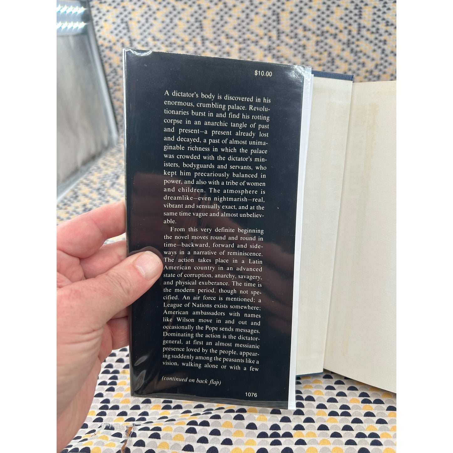 The Autumn of the Patriarch - Gabriel Garcia Marquez - Hardcover Book - Harper and Row - 1st American Edition, 1st Printing