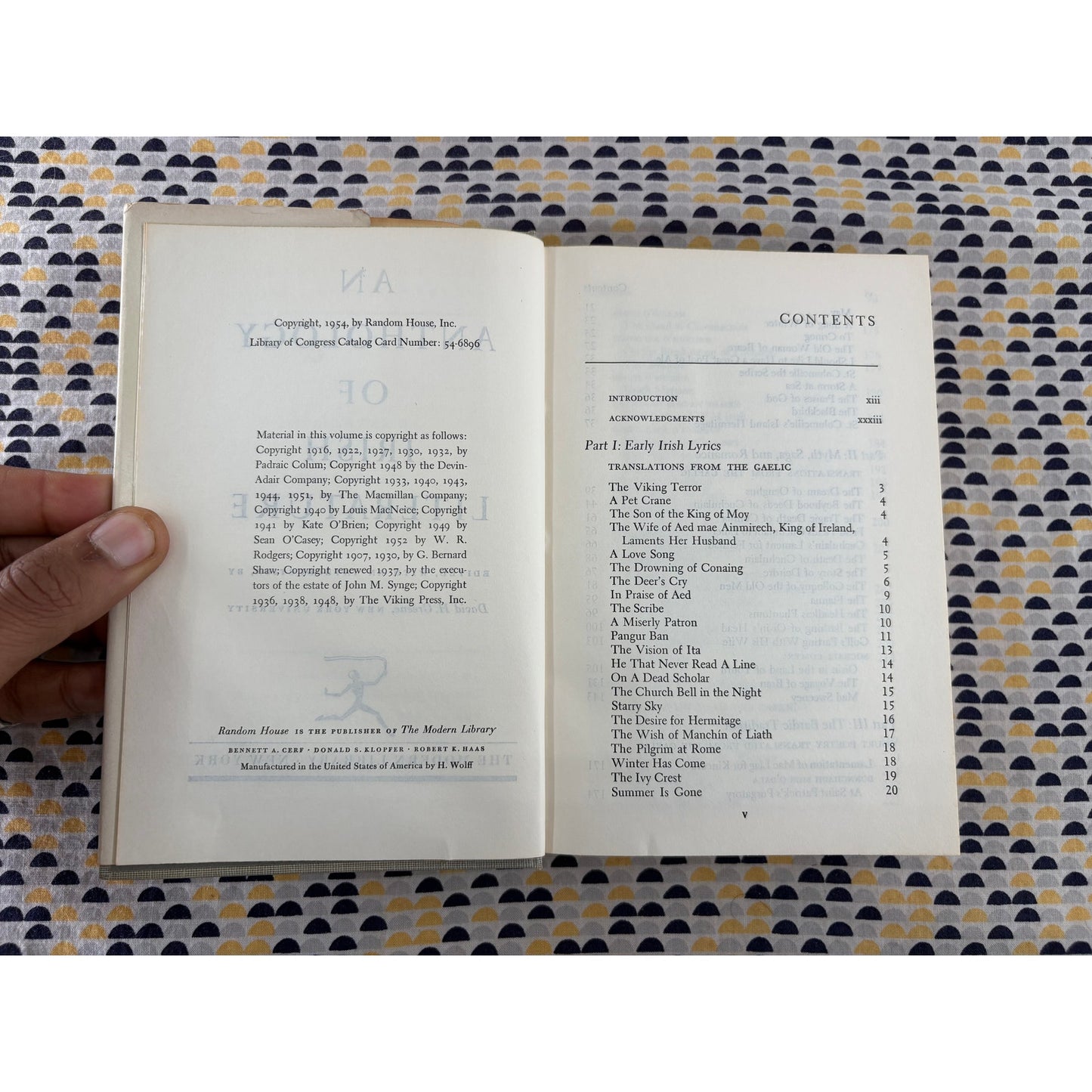 Anthology Of Irish Literature - David H. Greene - Modern Library - Hardcover