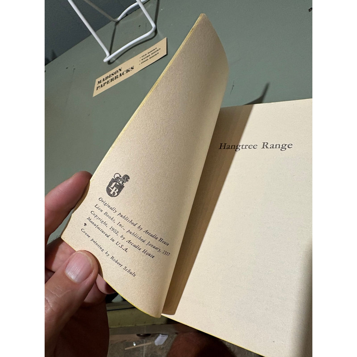 Hangtree Range - William Hopson - Lion 156 - Vintage Paperbacks