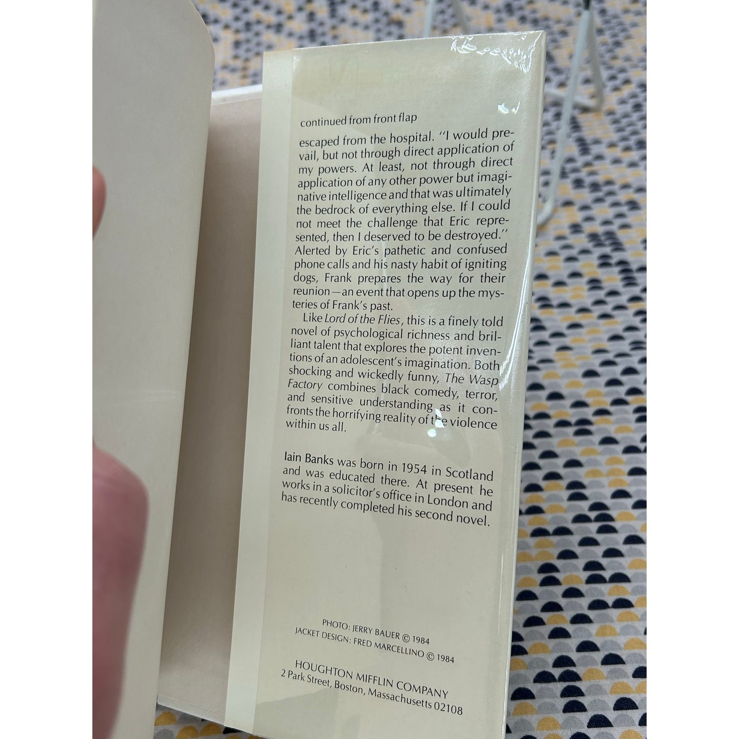 The Wasp Factory - Iain Banks - Hardcover - Houghton Mifflin - 1st Edition, 1st Printing