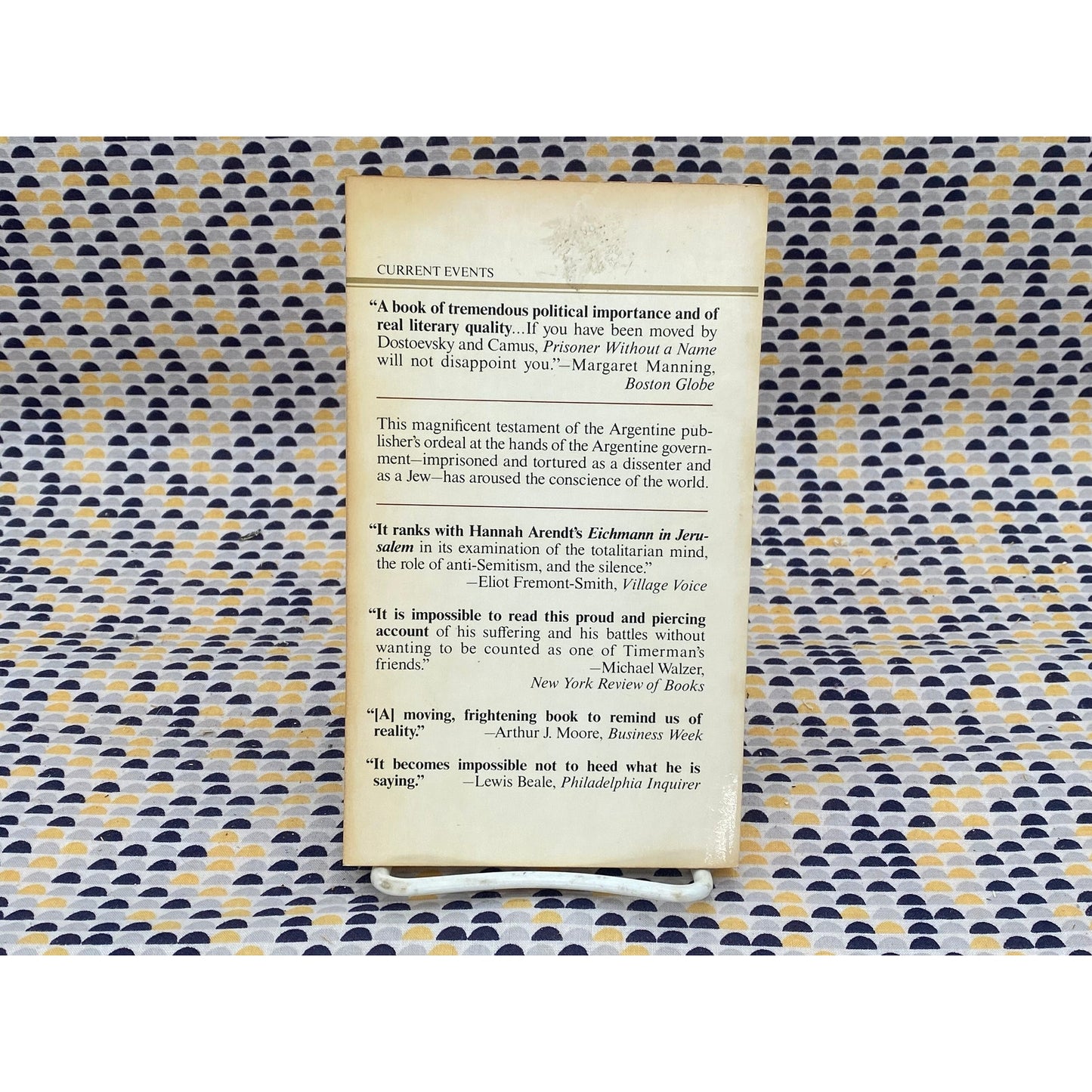 Prisoner Without A Name, Cell Without A Number - Jacobo Timerman - Vintage Paperback Book - Vintage/Random House Edition