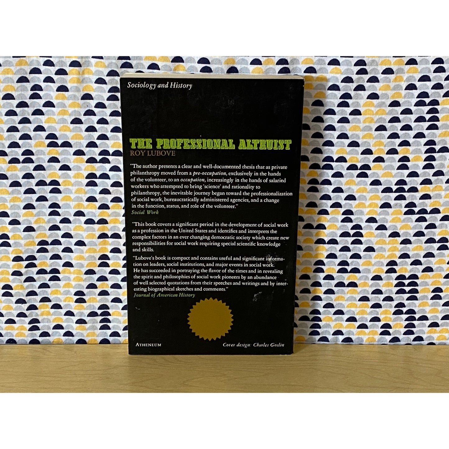 Professional Altruist - Emergence of Social Work as a Career 1880-1930 - Lubove