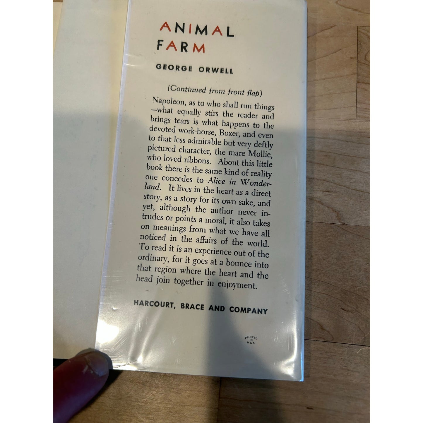 Animal Farm - George Orwell - Vintage Hardcover Book - 1946 Harcourt Brace