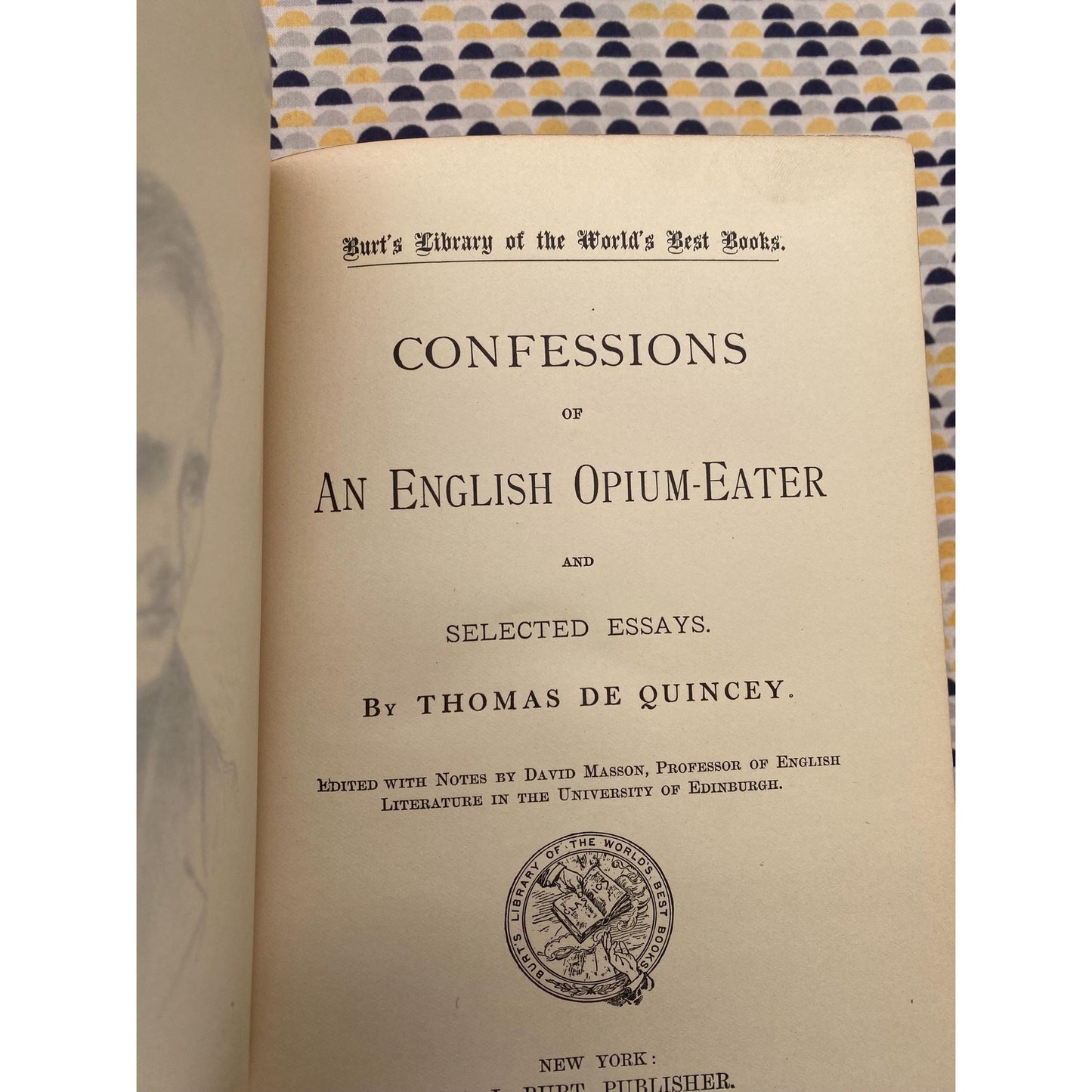 Confessions of an English Opium Eater - Thomas De Quincey - Vintage Hardcover Book