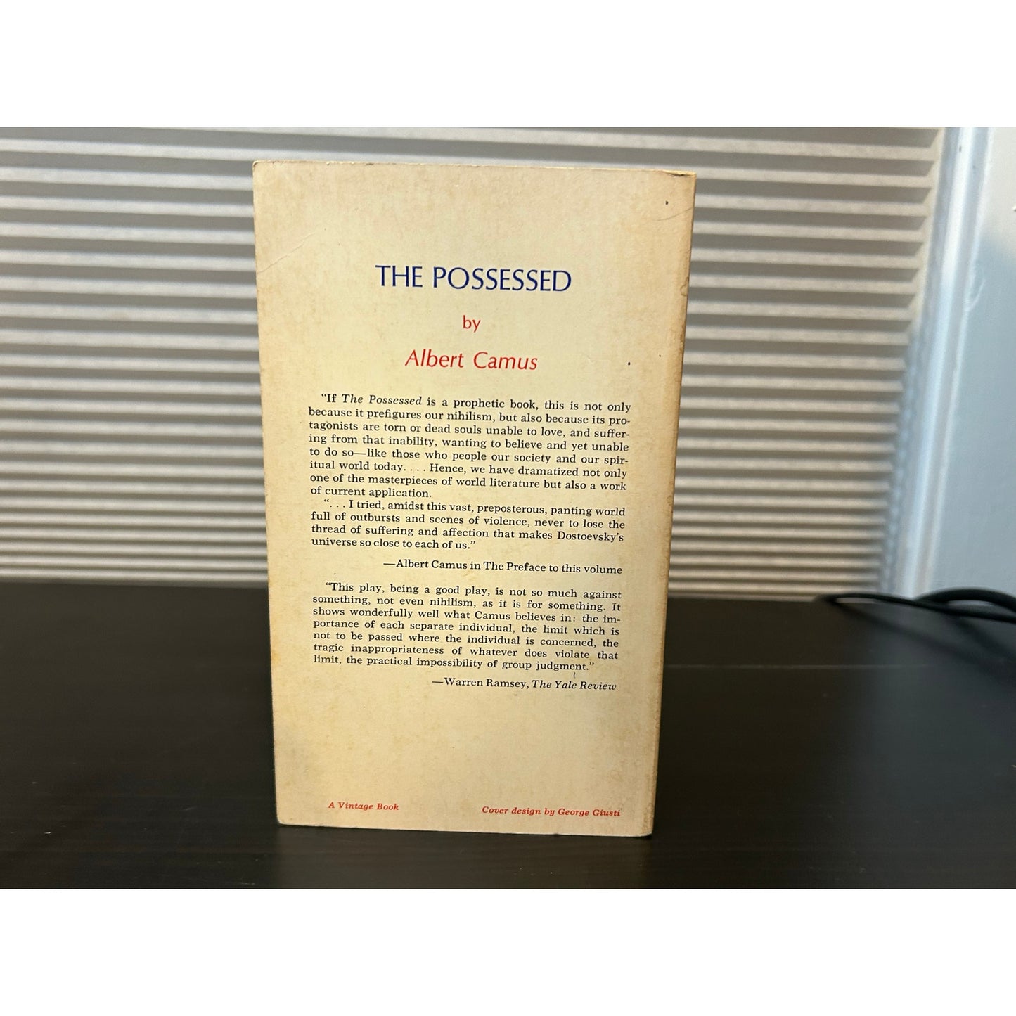 The Possessed - Albert Camus - Vintage Paperback Book