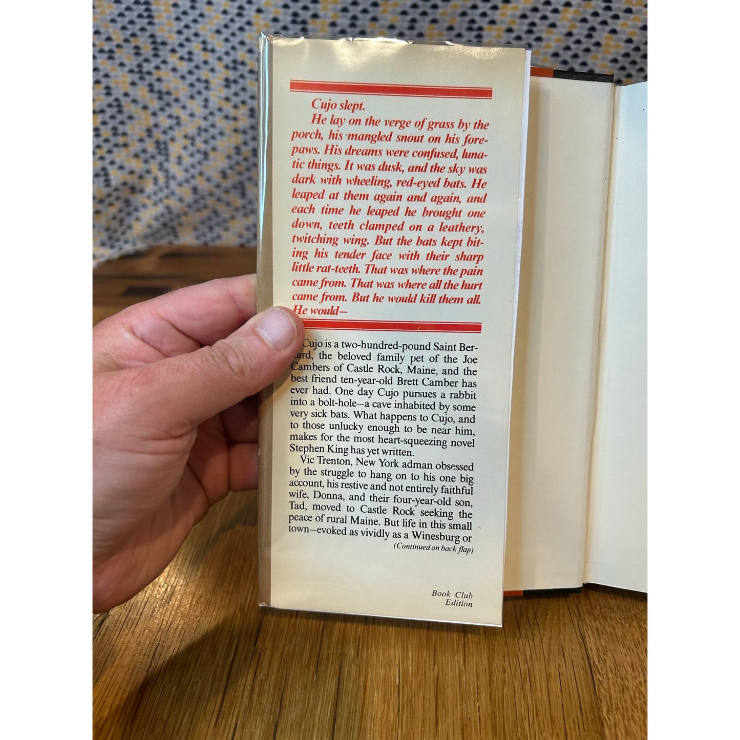 Cujo - Stephen King - Vintage Hardcover Book - 1981 Viking Press - Early Club Edition