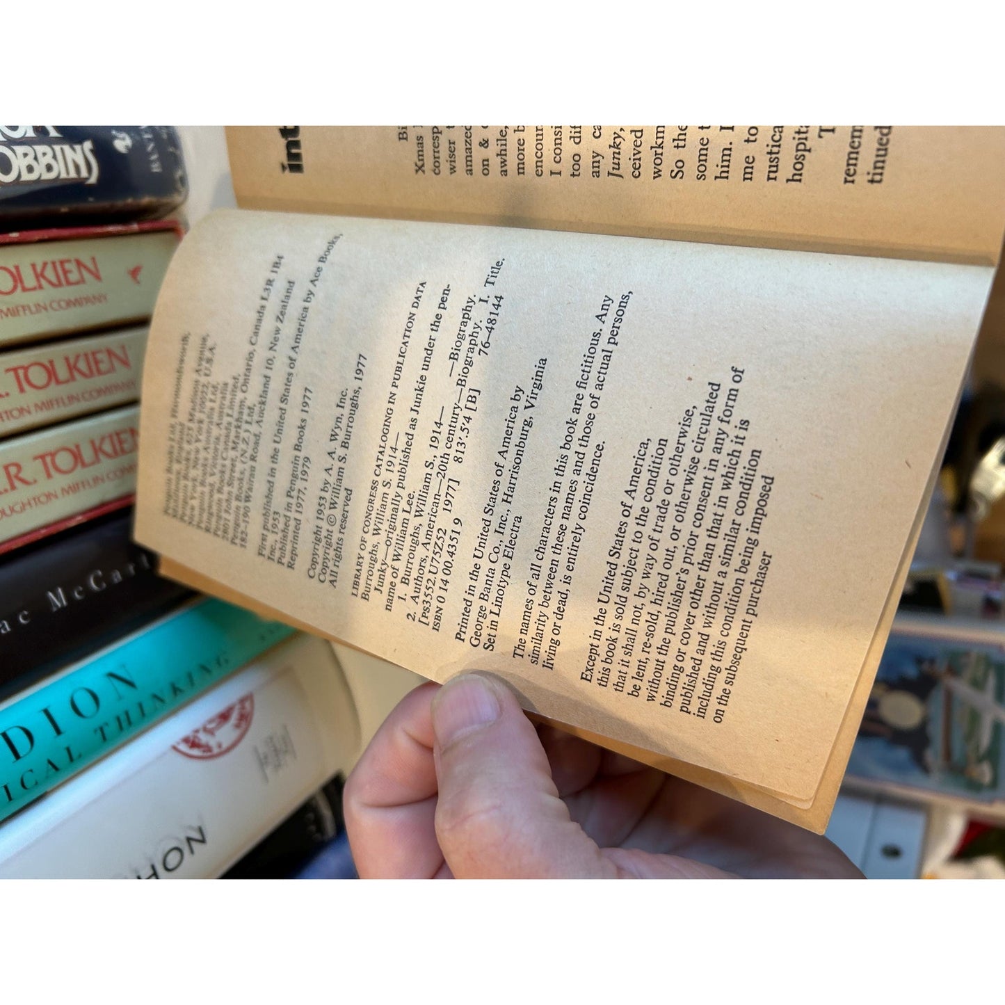 Junky - William S. Burroughs - Vintage Paperback Book - Penguin Edition