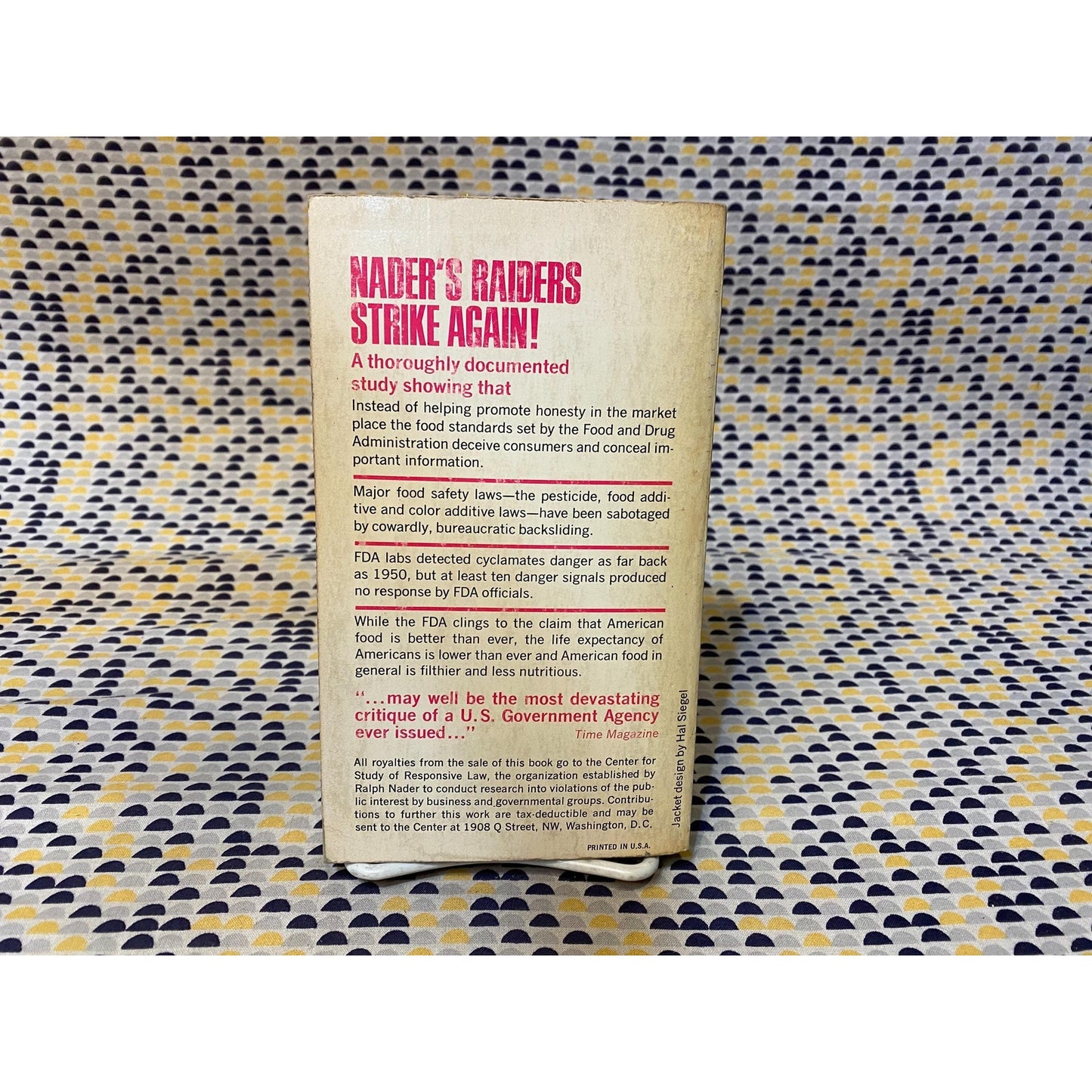 The Chemical Feast - Ralph Nader's Report on the FDA - James S Turner - Vintage Paperback Book - 1970 Grossman Publishers