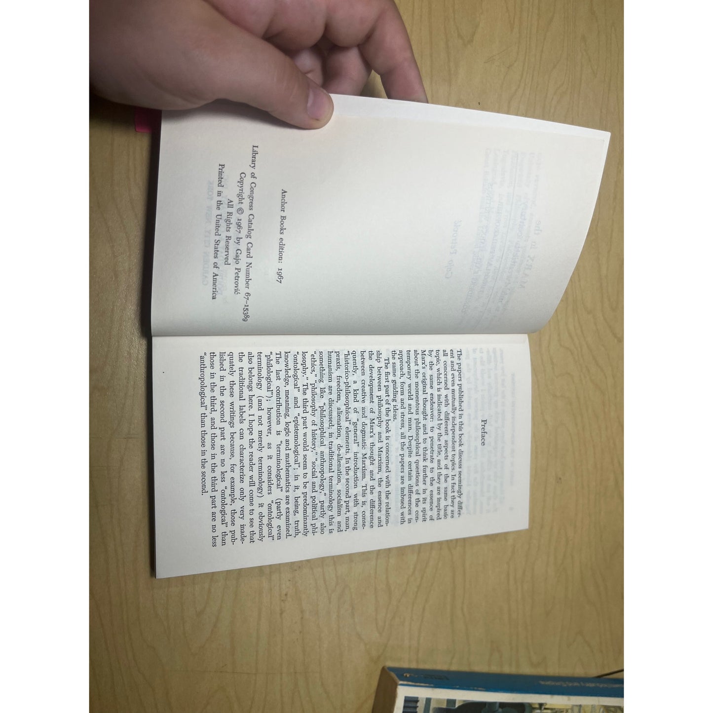 Marx in the Mid-Twentieth Century - Gajo Petrovic - Doubleday Anchor Original - Paperback