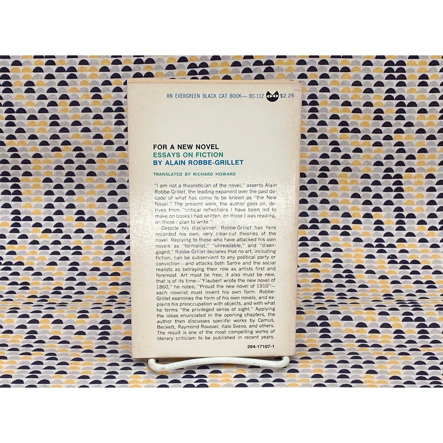 For a New Novel - Essays on Fiction - Alain Robbe Grillet - Evergreen Black Cat