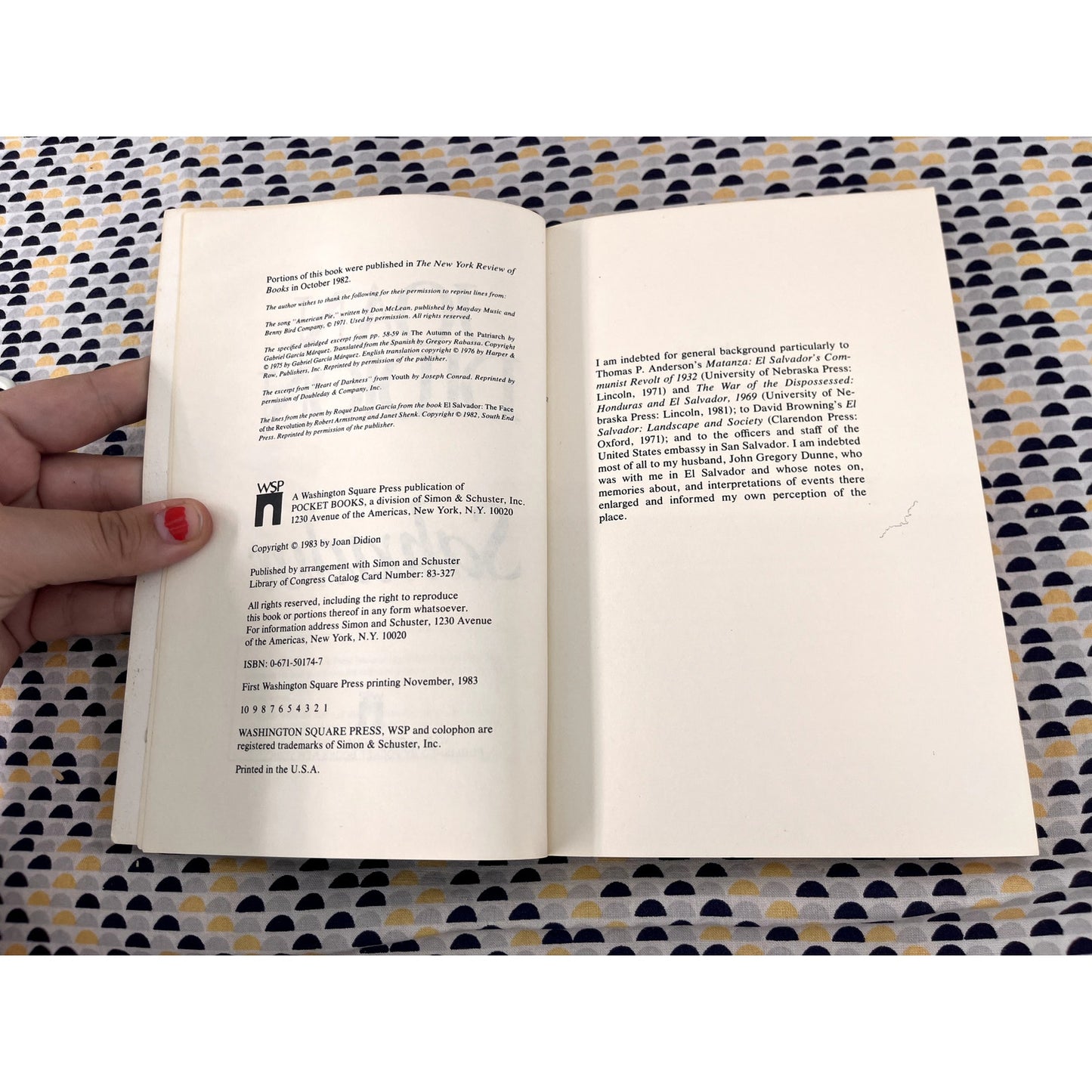 Salvador - Joan Didion - Washington Square Press - Paperback