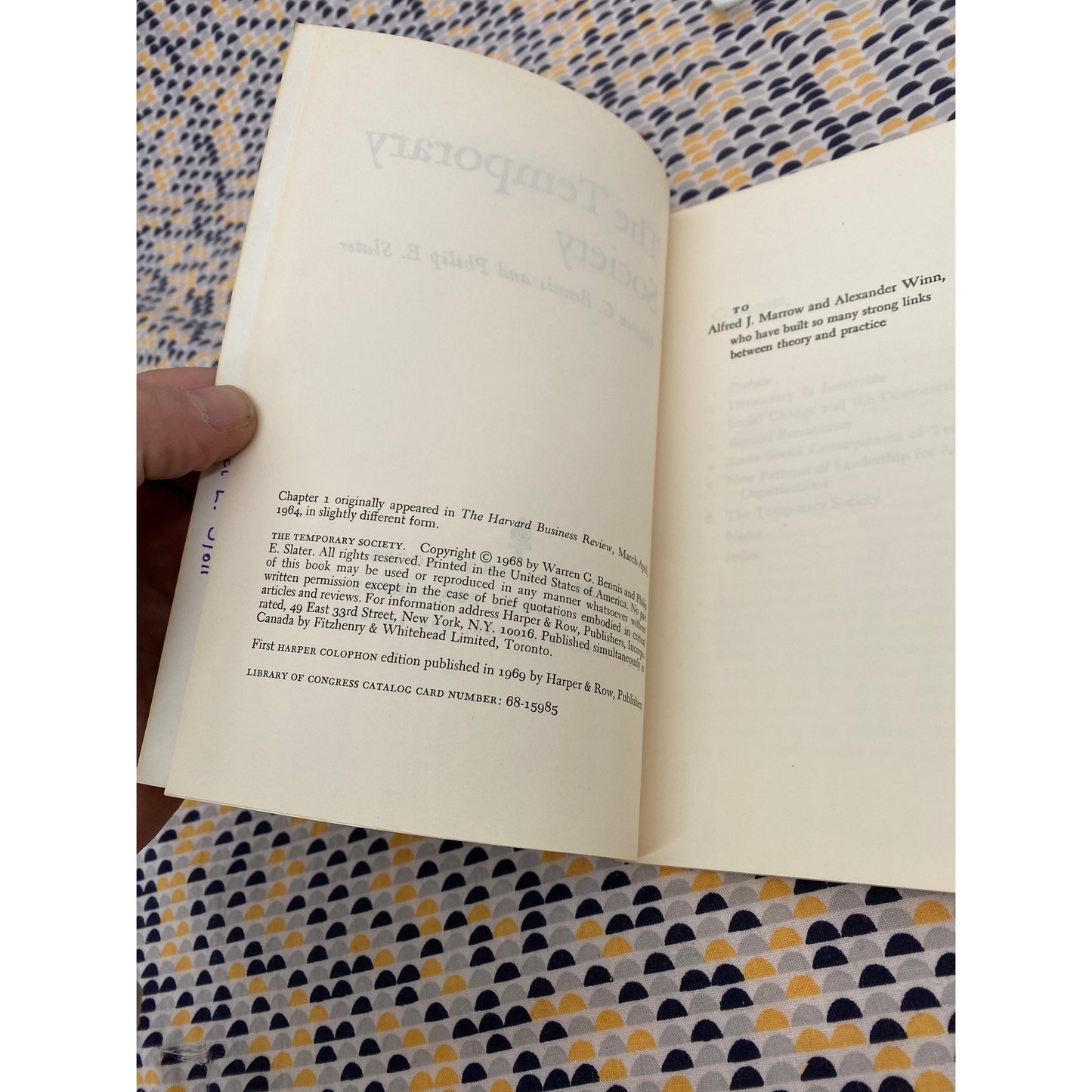 The Temporary Society - Warren Bennis and Philip Slater Harper Colophon Edition