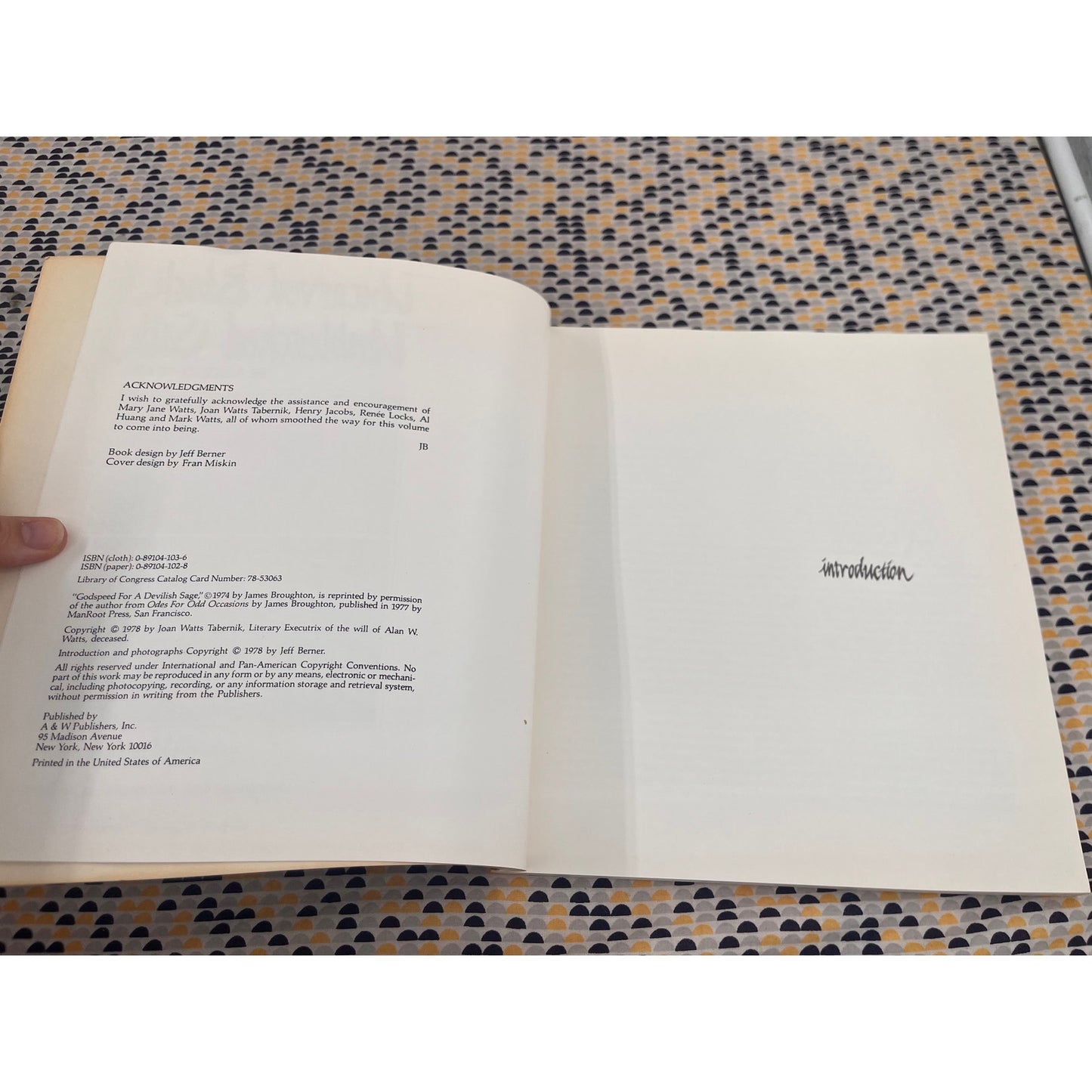 Uncarved Block, Unbleached Silk - Alan Watts - A&W Visual Library - Paperback