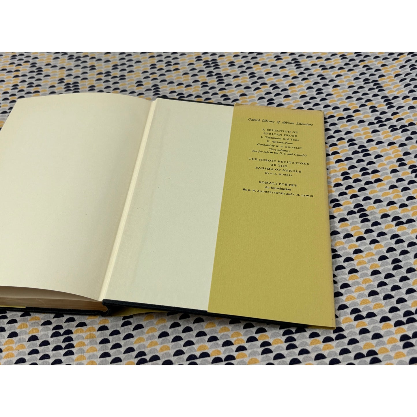 A Selection of African Prose - W.H. Whiteley - Oxford Library of African Literature - Hardcover