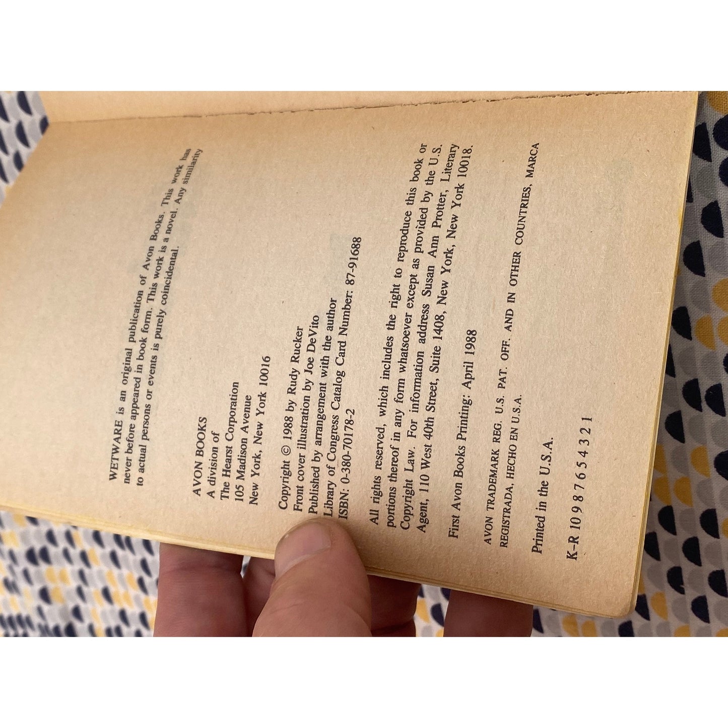 Wetware - Rudy Rucker - Vintage Paperback Book - Avon Edition