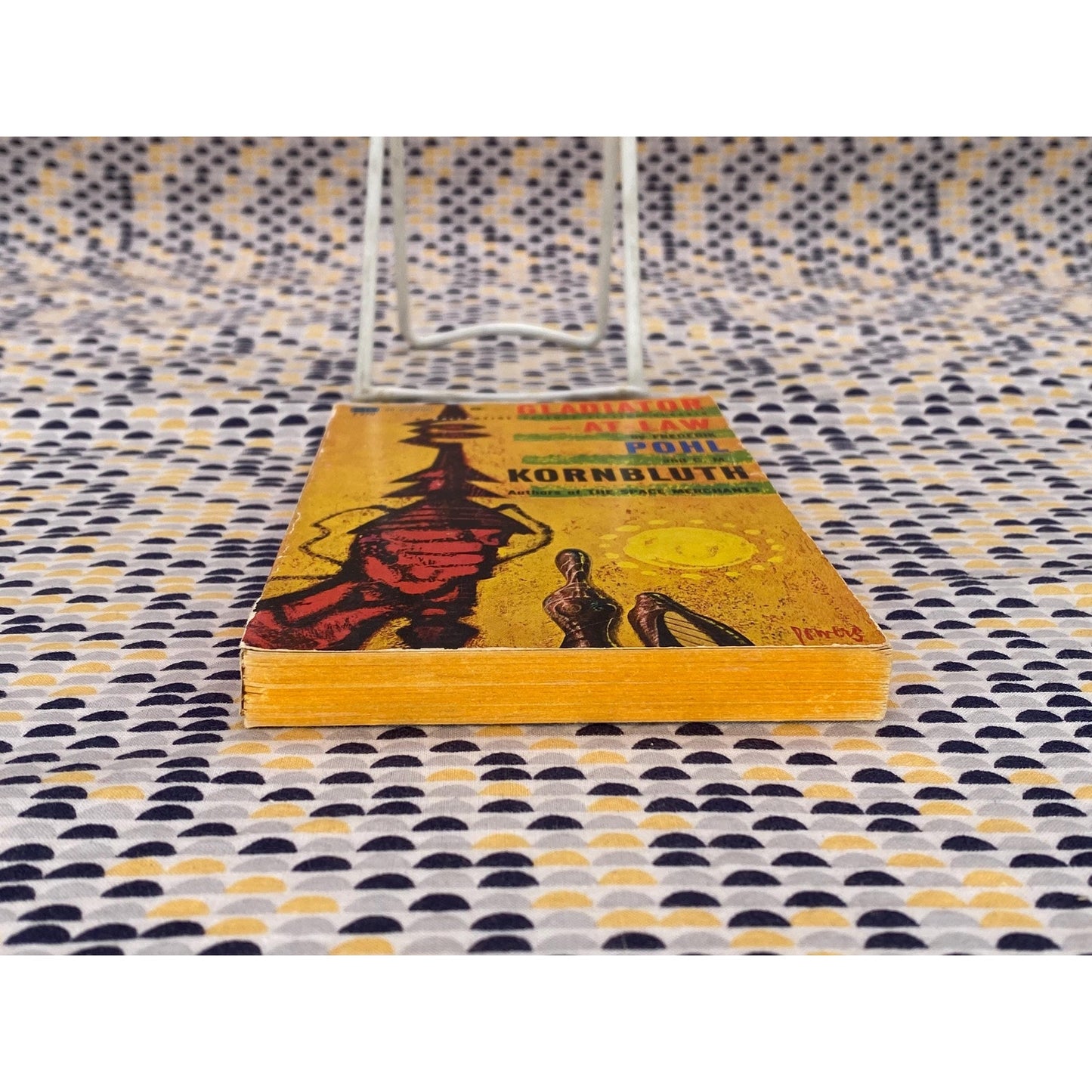 Gladiator-At-Law - Frederik and C.M. Pohl and Kornbluth - Vintage Paperback Book - Ballantine Edition - Richard Powers Cover Art