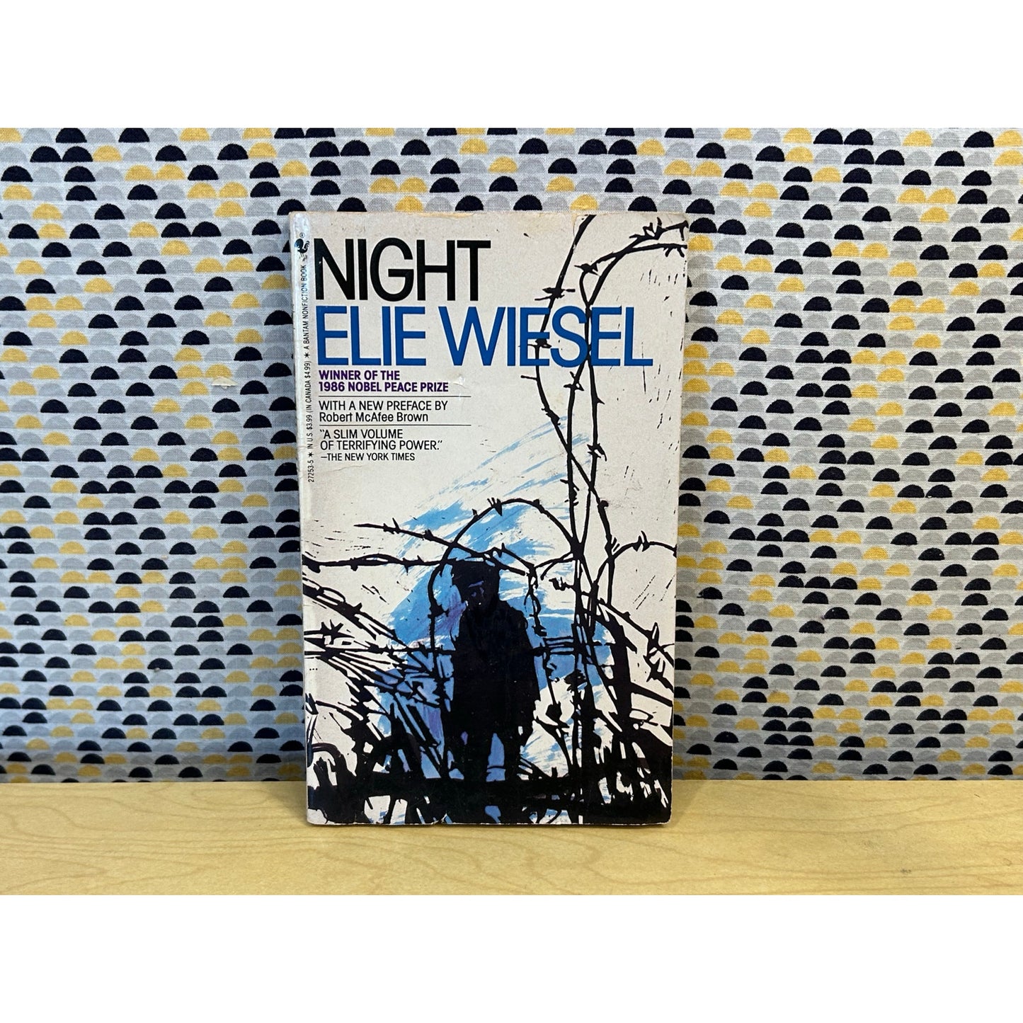 Night - Elie Wiesel - Vintage Paperback Book - Bantam Edition