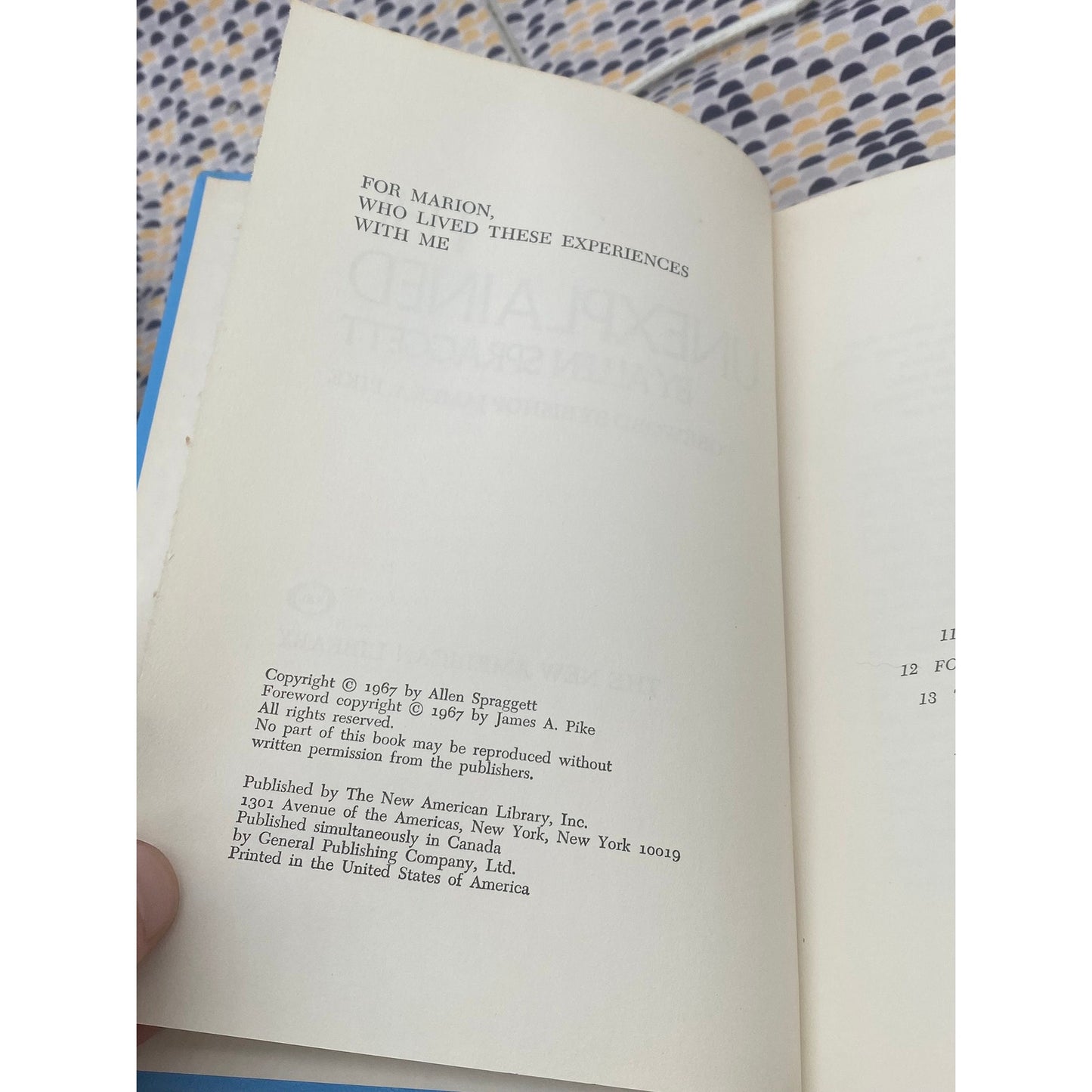 The Unexplained - Allen Spraggett - Startling Discoveries of ESP and the Occult - Vintage Hardcover Book - New American Library Edition