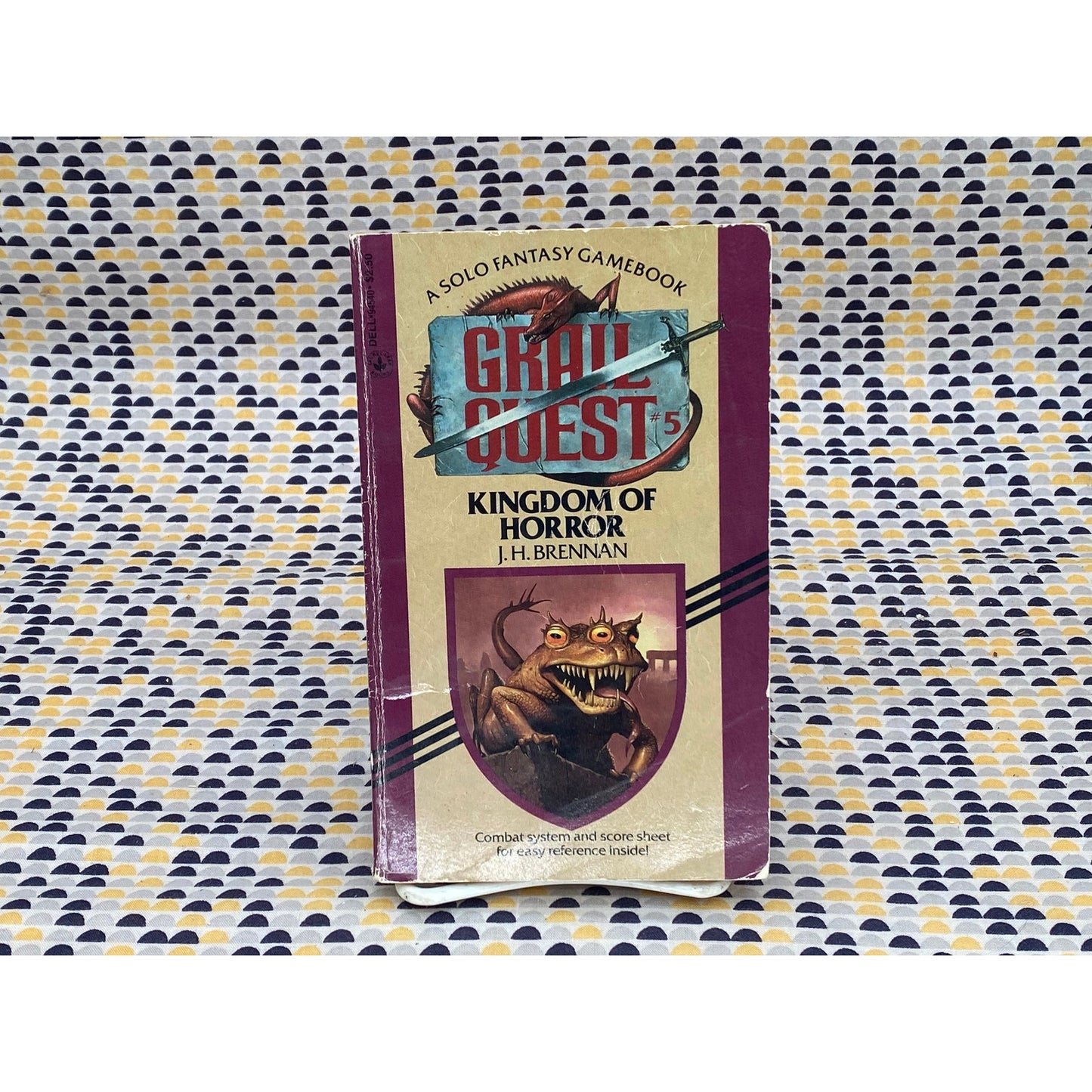 Grail Quest #5: Kingdom of Horror - J.H. Brennan - Solo Gamebook - Dell Edition