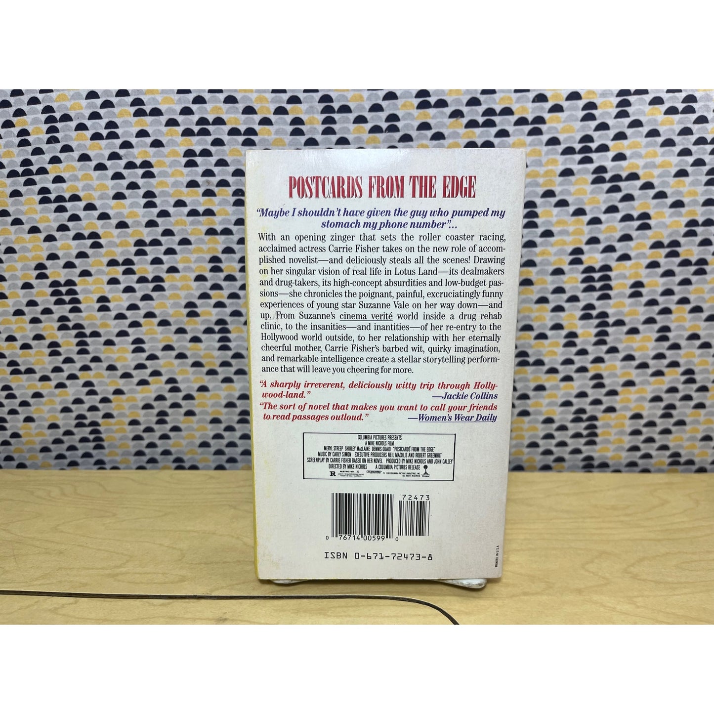 Postcards From the Edge - Carrie Fisher - Movie Tie-in - Vintage Paperback Book