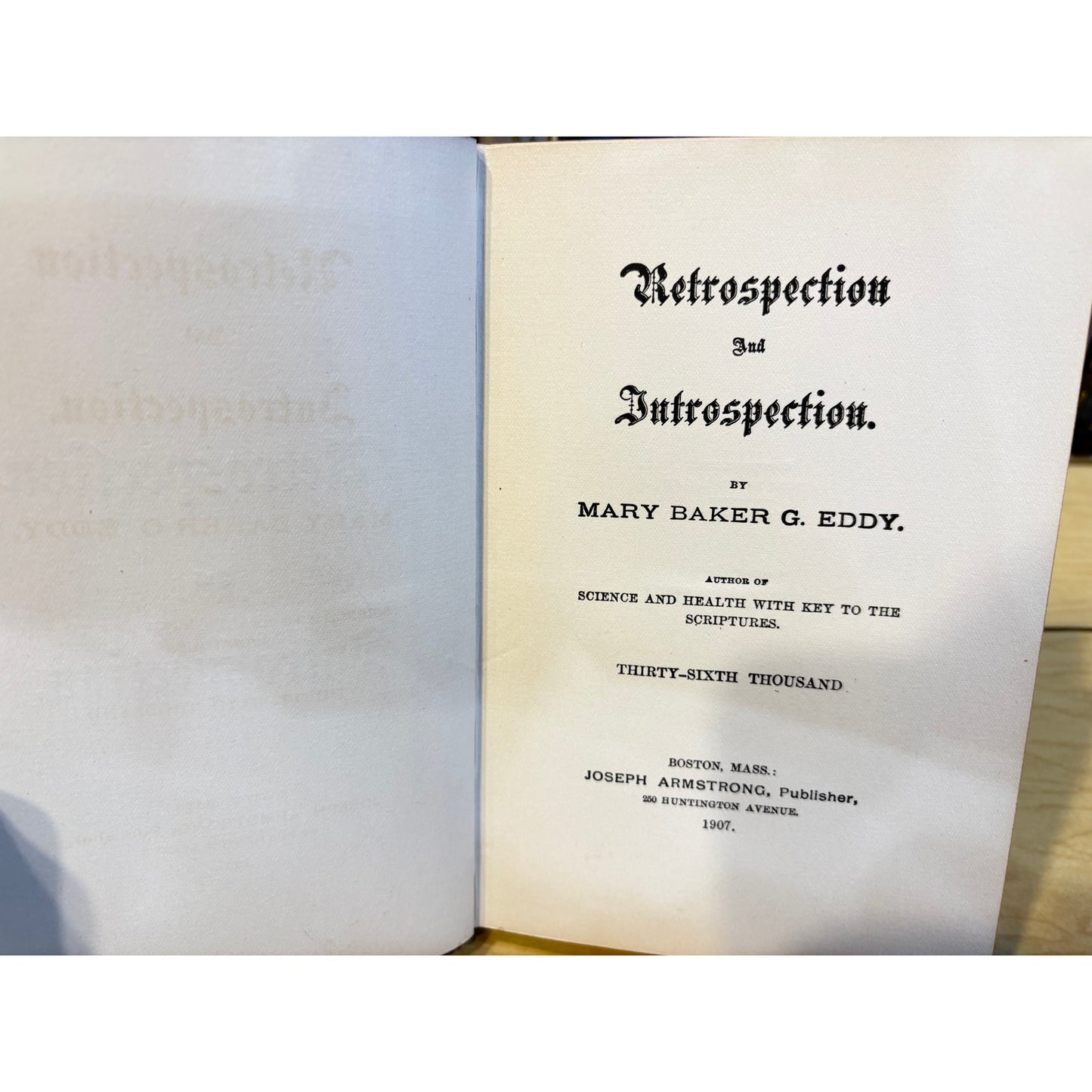 Retrospection And Introspection - Mary Baker Eddy - Joseph Armstrong - Hardcover